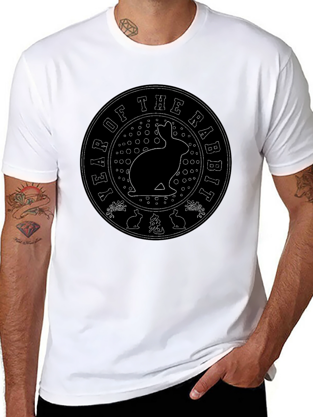 Year of the Rabbit Black T-Shirt