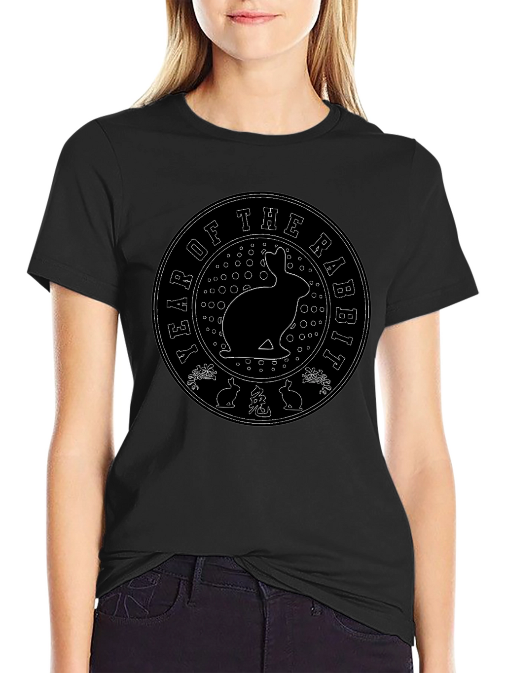 Year of the Rabbit Black T-Shirt
