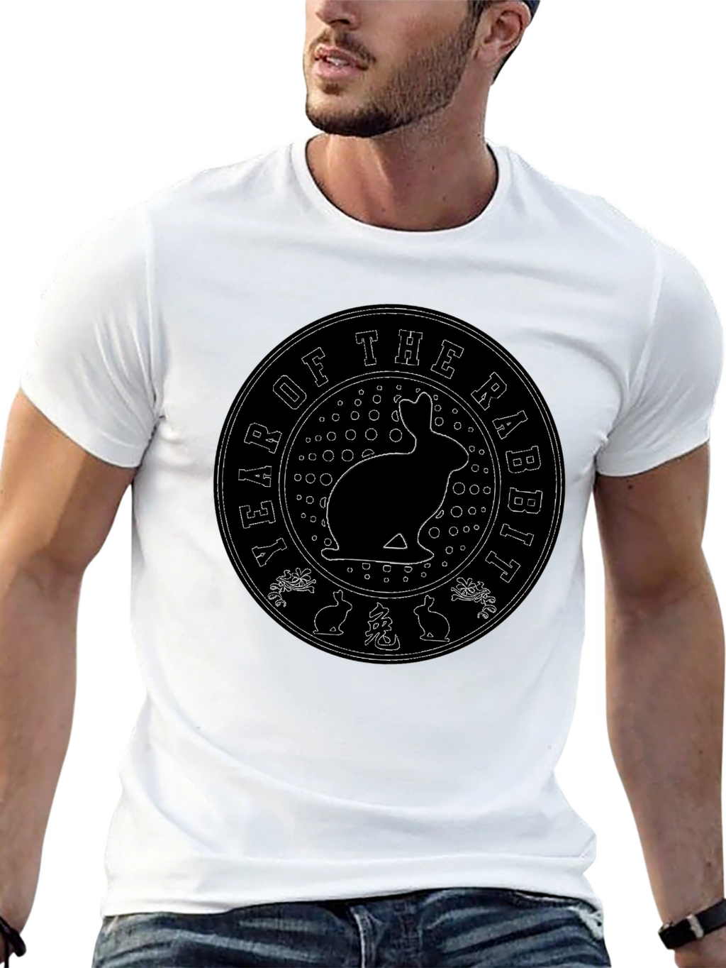Year of the Rabbit Black T-Shirt