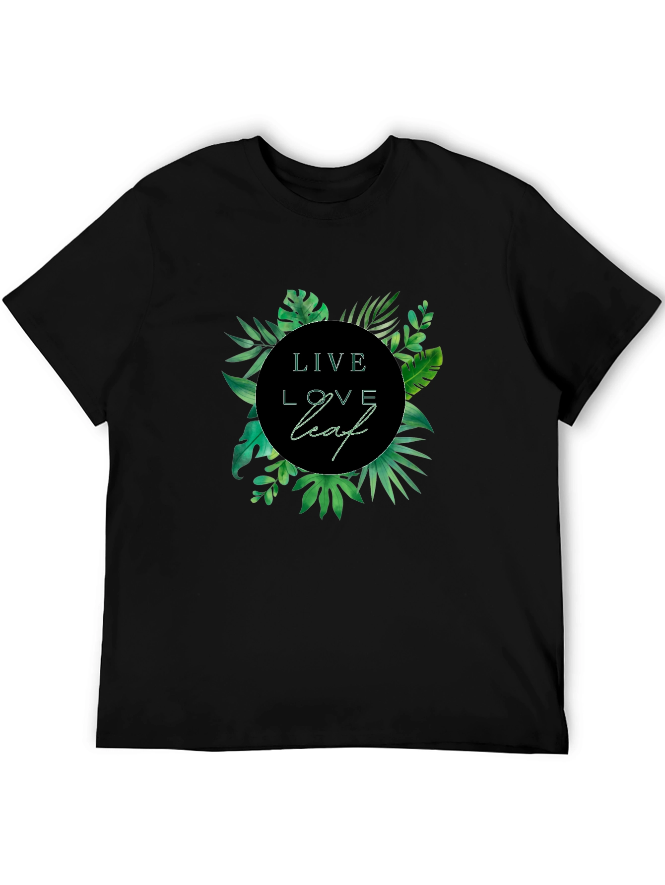 Live Love Leaf Graphic Tee - Nature Inspired Style