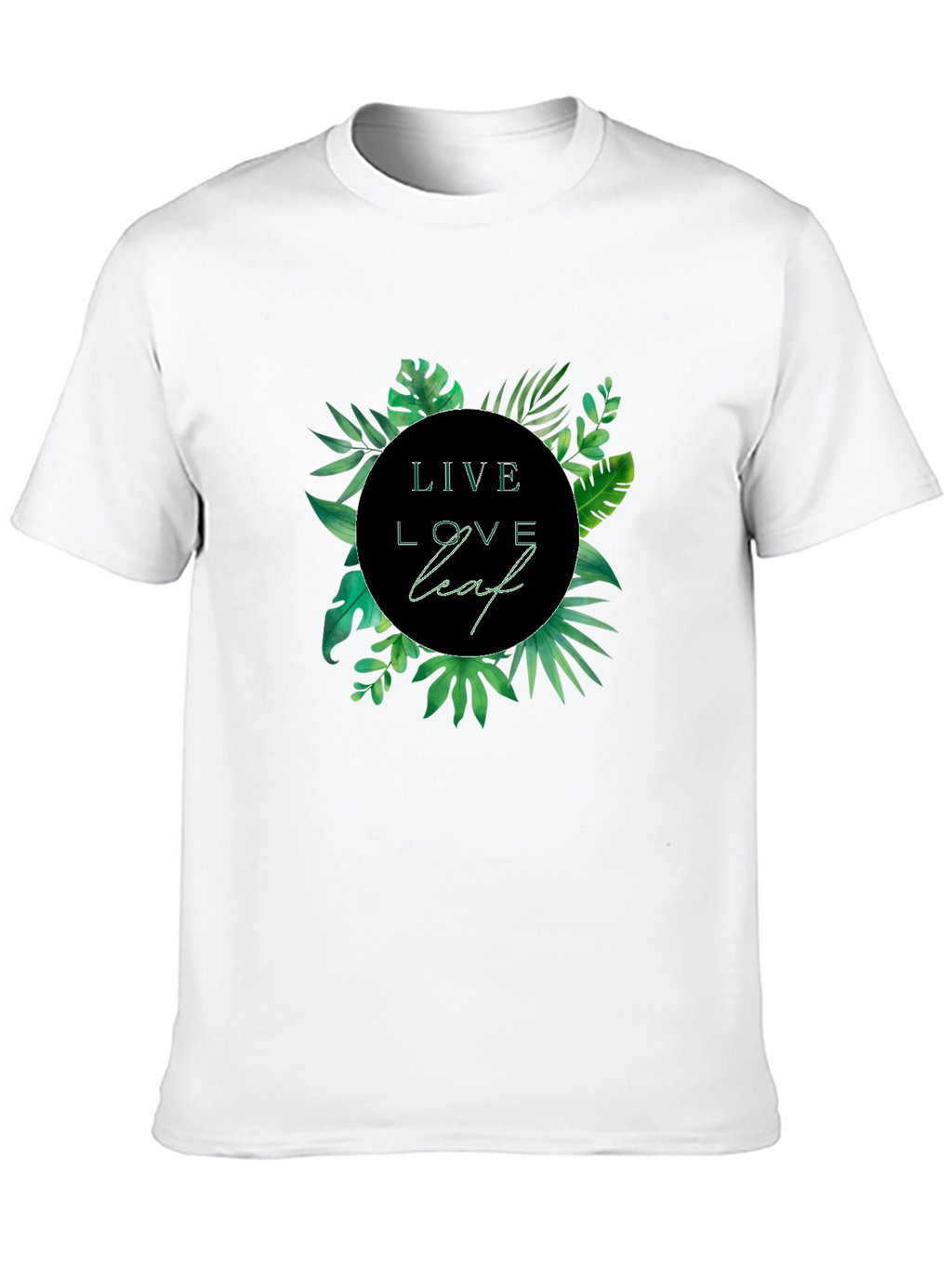 Live Love Leaf Graphic Tee - Nature Inspired Style