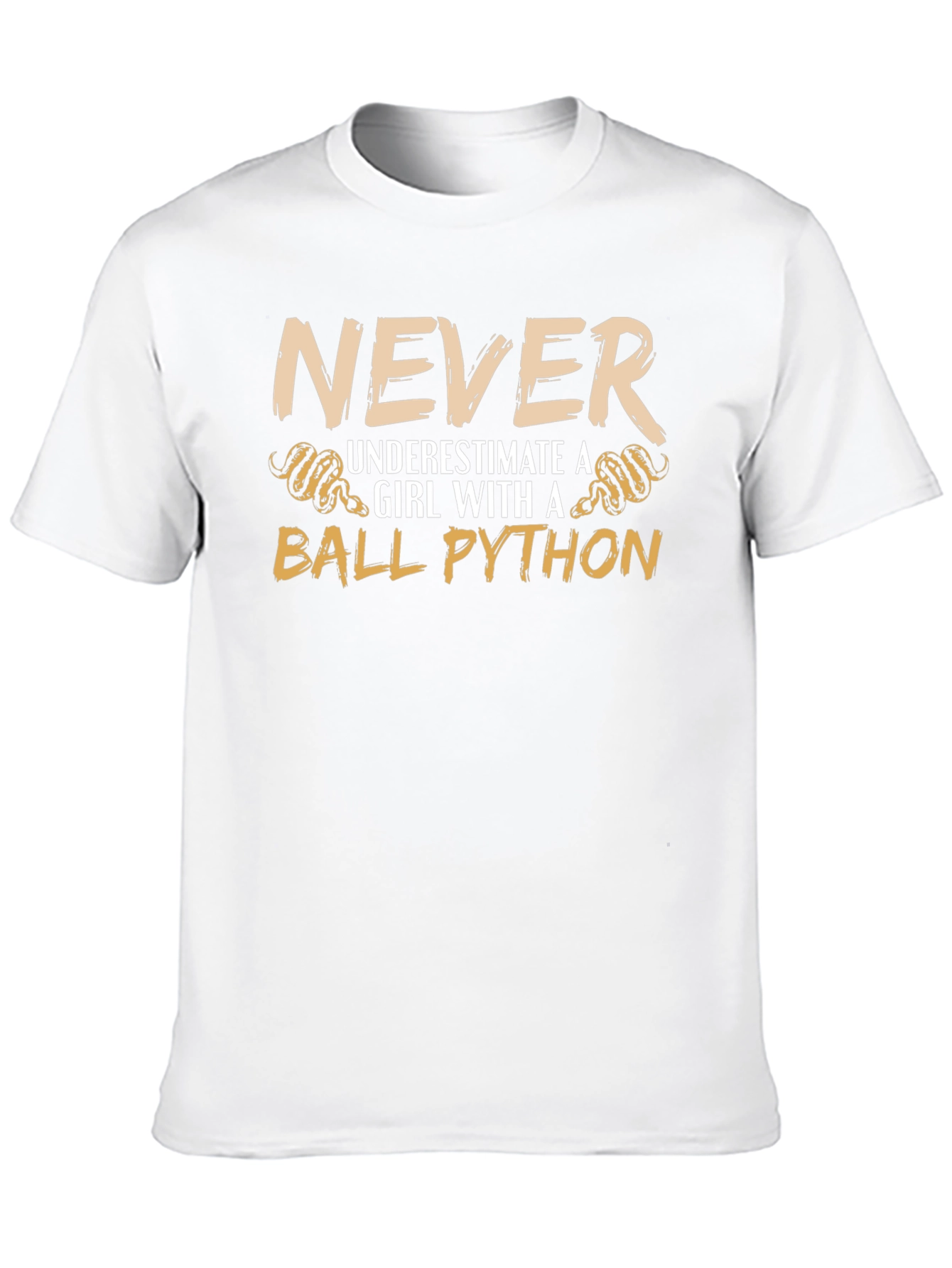 Never Underestimate a Girl with a Ball Python T-Shirt