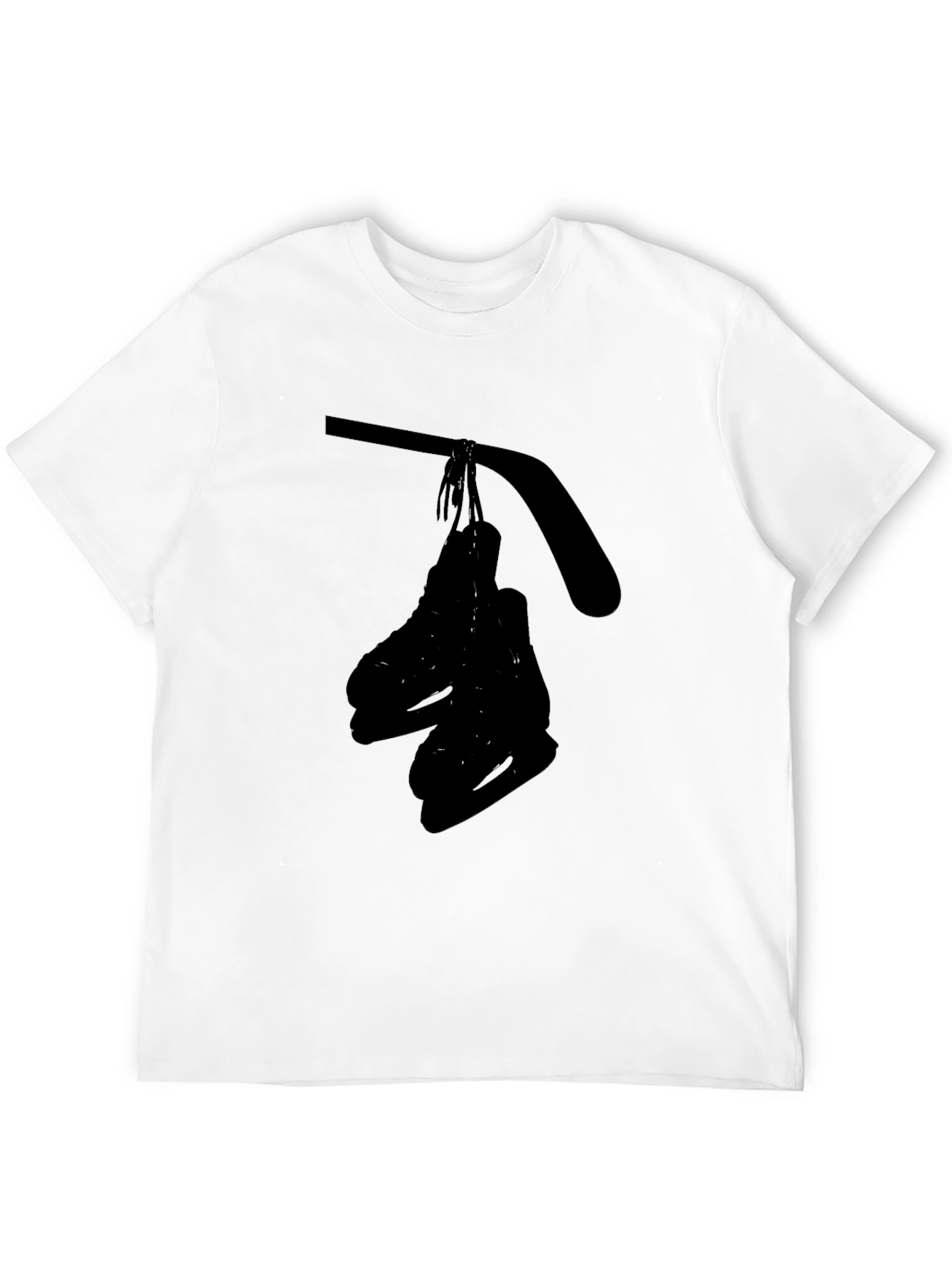 Black Hockey Skates Graphic T-Shirt
