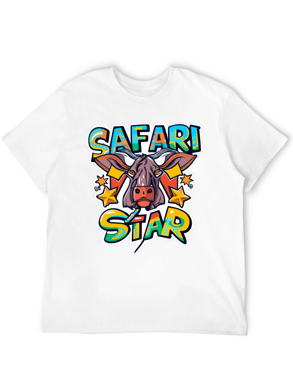 Safari Star Graphic Print T-Shirt