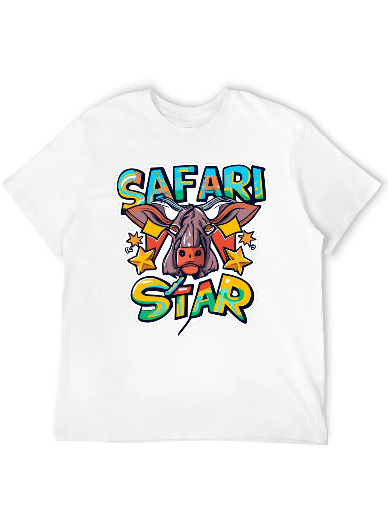 Safari Star Graphic Print T-Shirt