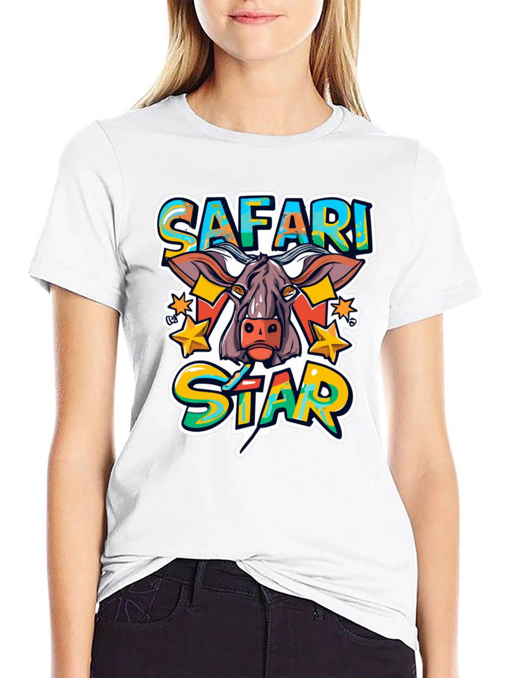 Safari Star Graphic Print T-Shirt