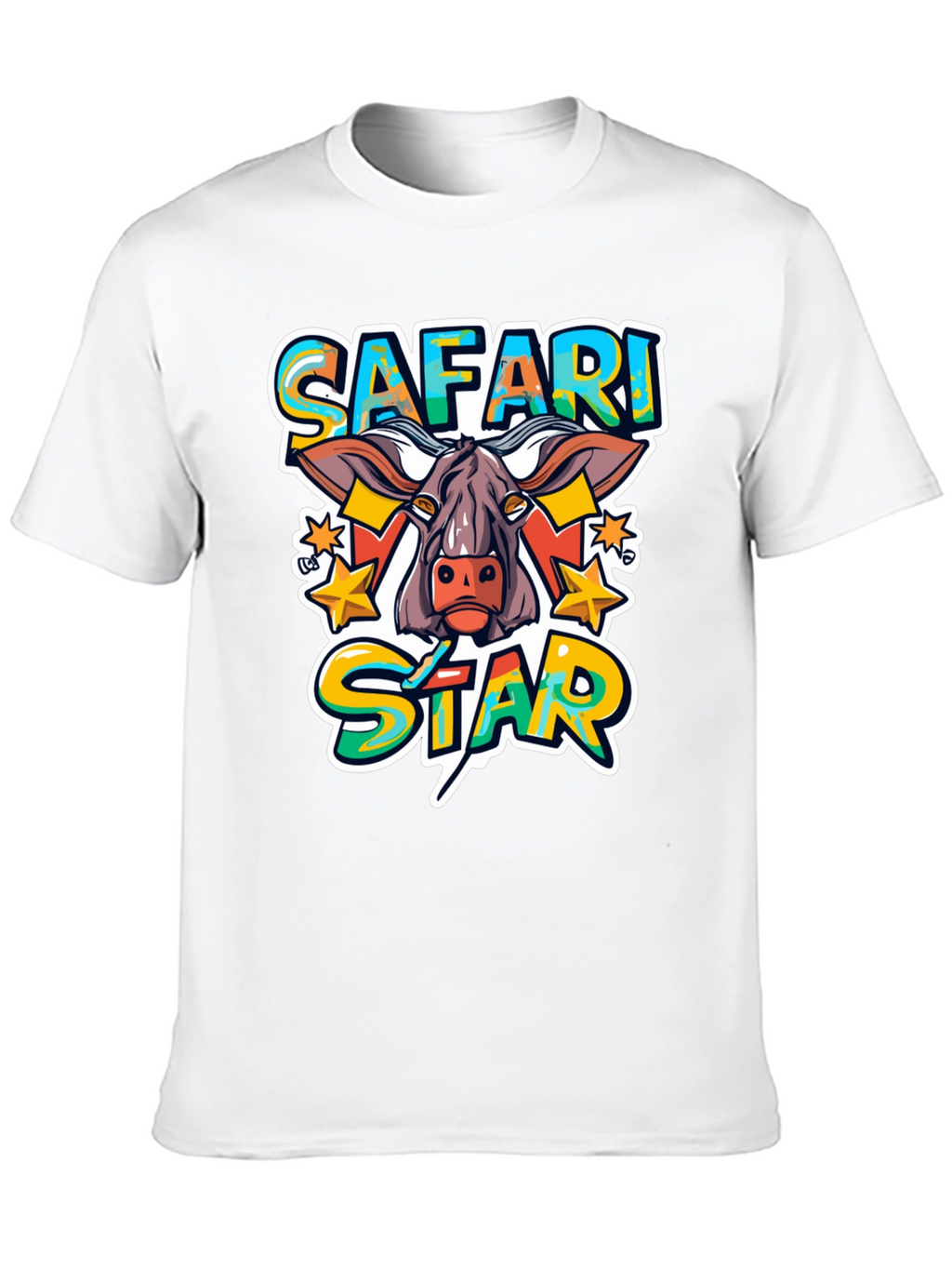Safari Star Graphic Print T-Shirt