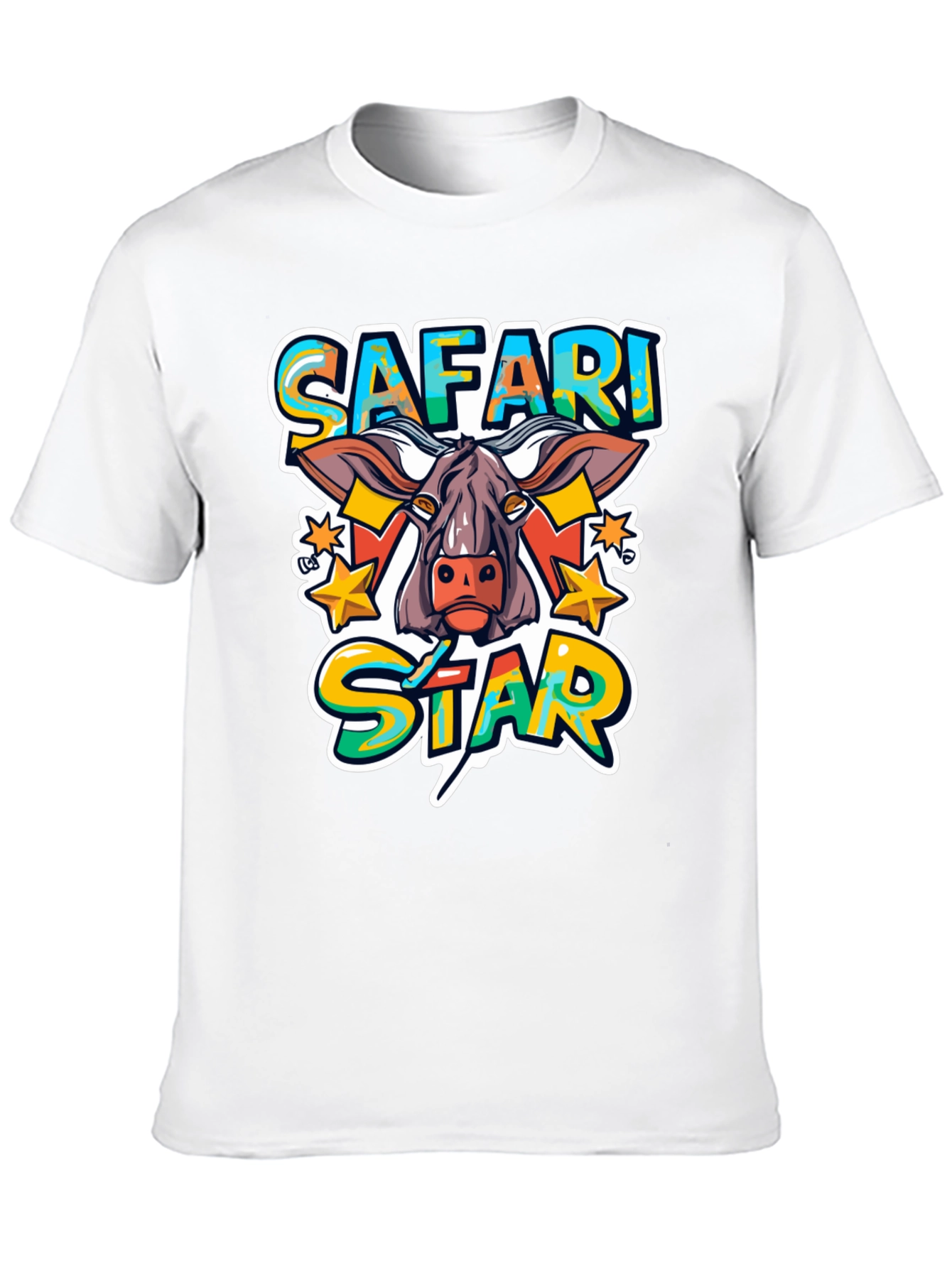 Safari Star Graphic Print T-Shirt