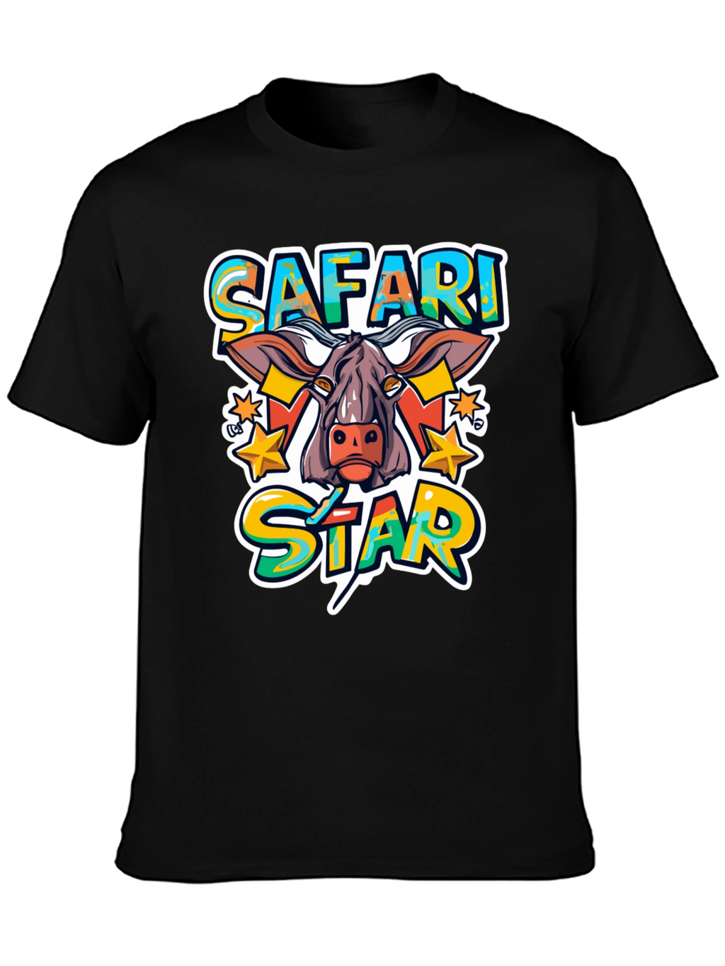 Safari Star Graphic Print T-Shirt