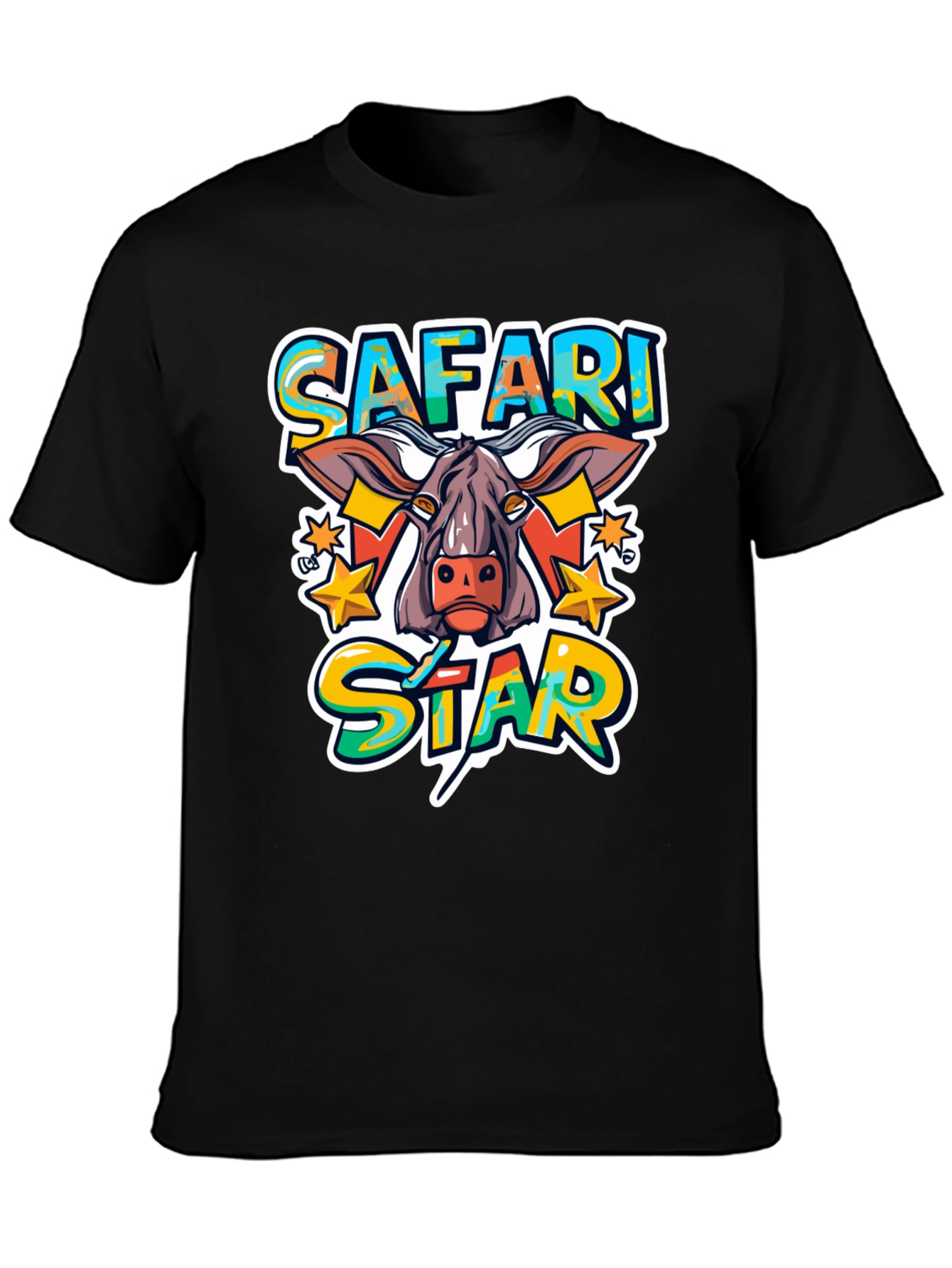 Safari Star Graphic Print T-Shirt