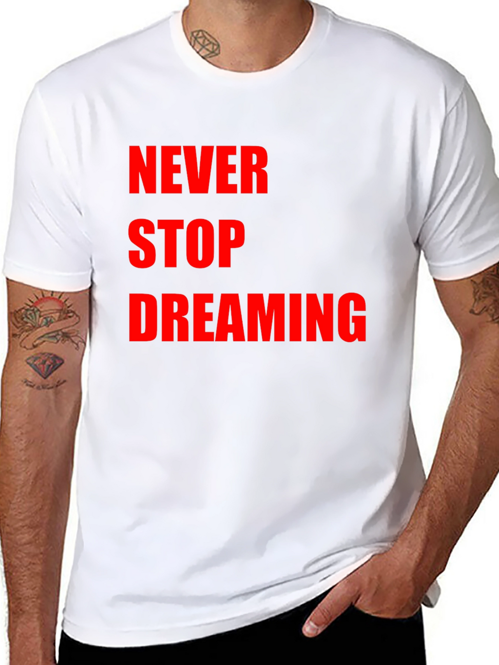 Never Stop Dreaming Black T-Shirt