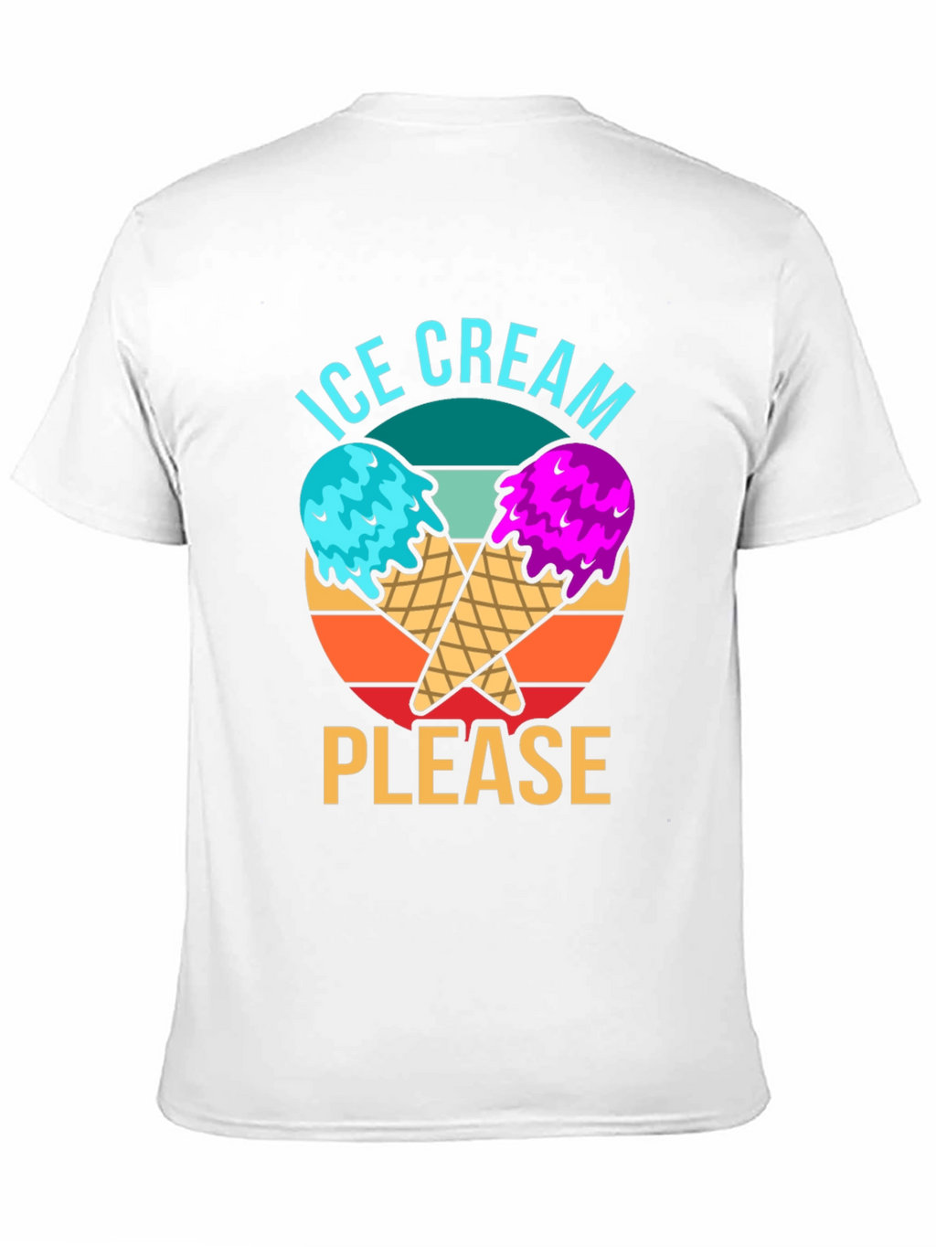 Ice Cream Please Graphic Tee - Novelty T-Shirt