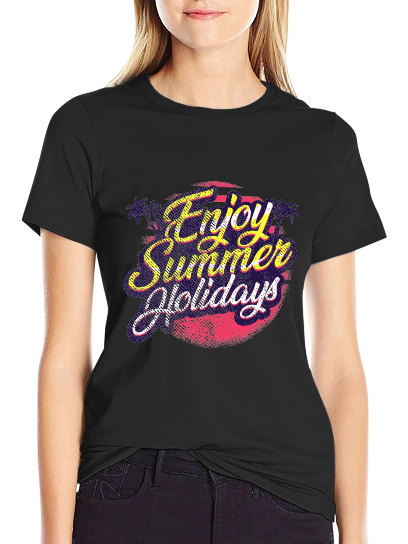 Enjoy Summer Holidays Graphic T-Shirt