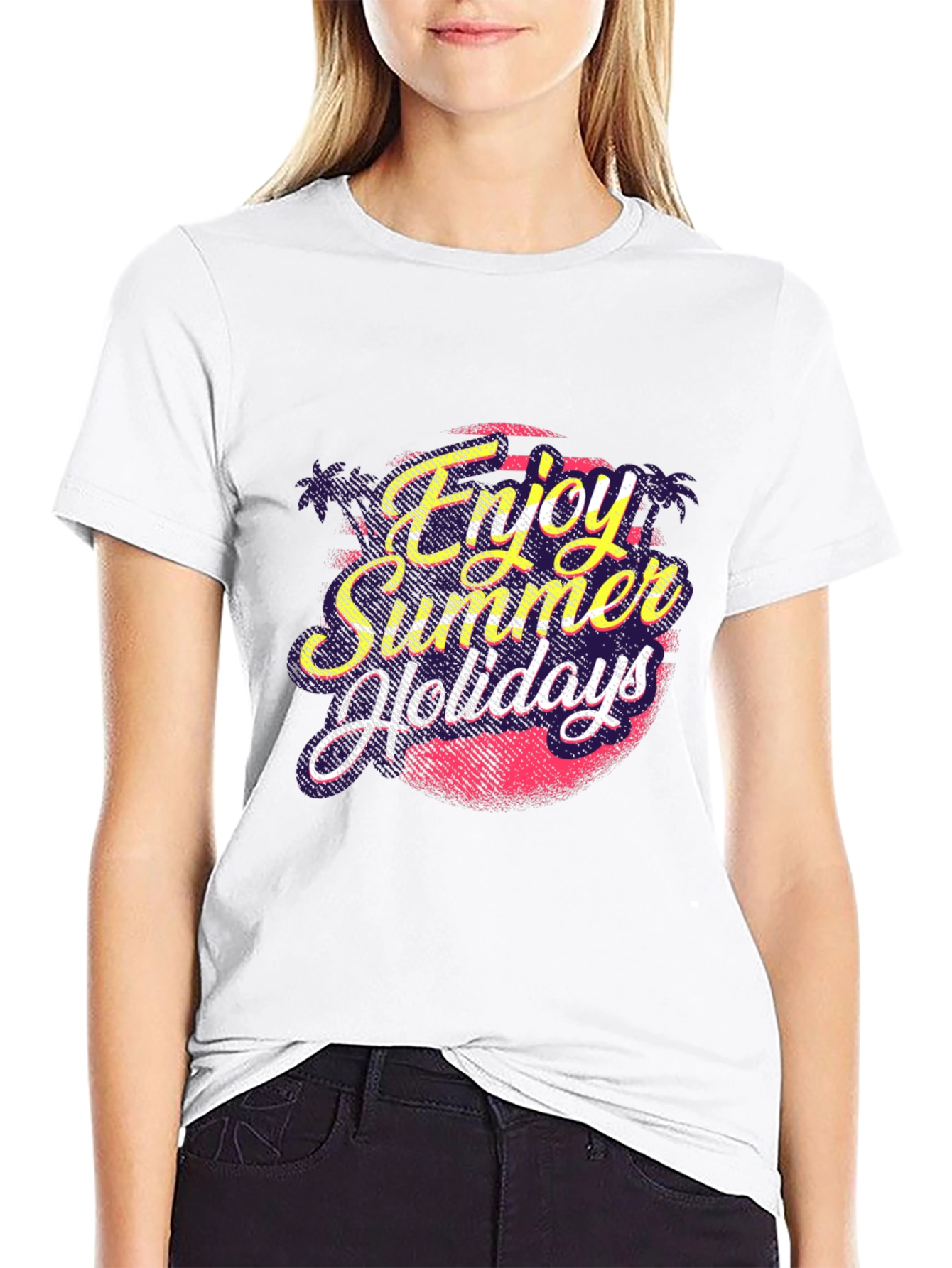 Enjoy Summer Holidays Graphic T-Shirt