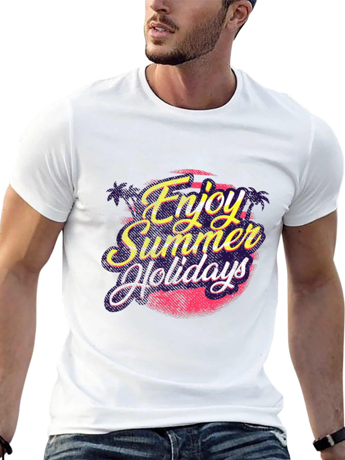 Enjoy Summer Holidays Graphic T-Shirt