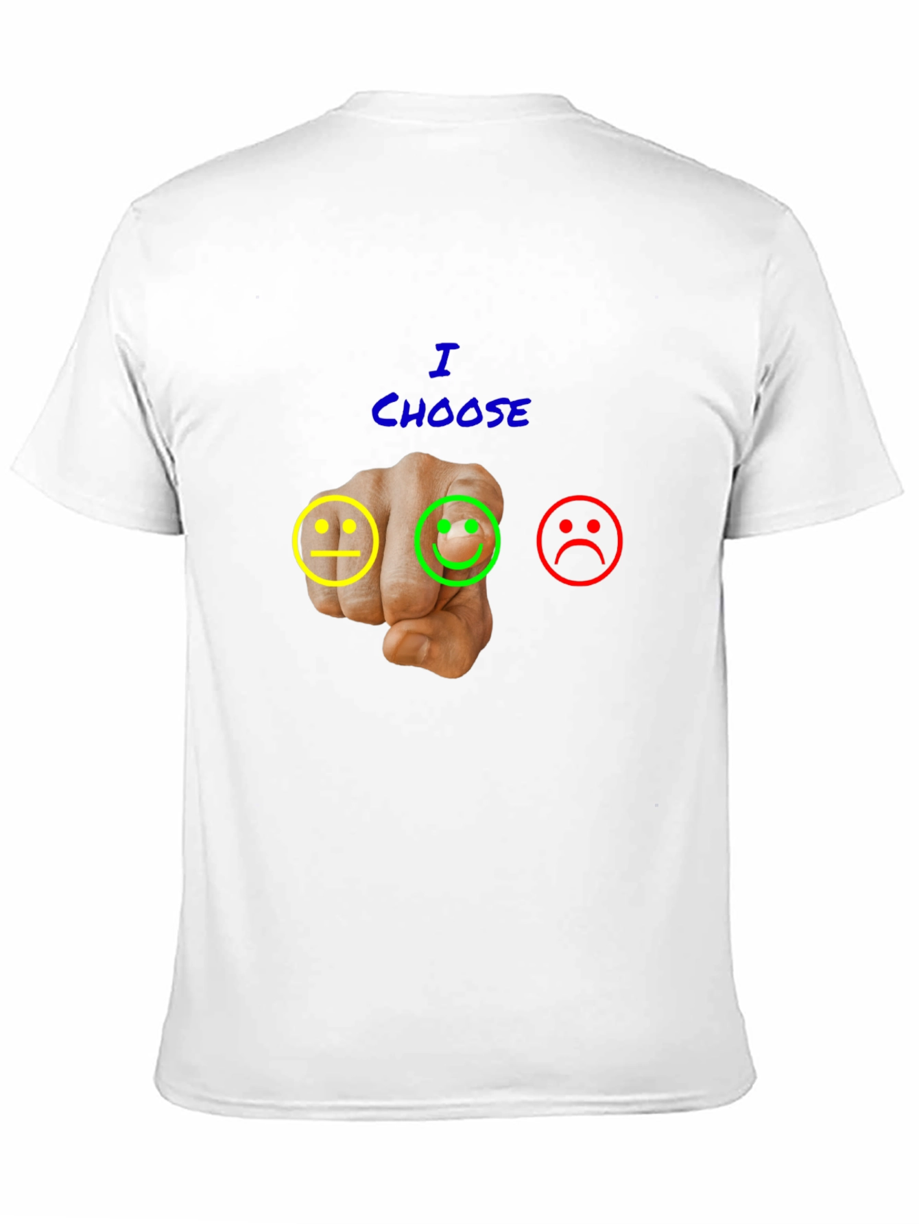 Choose Happy Graphic T-Shirt - Black Casual Tee