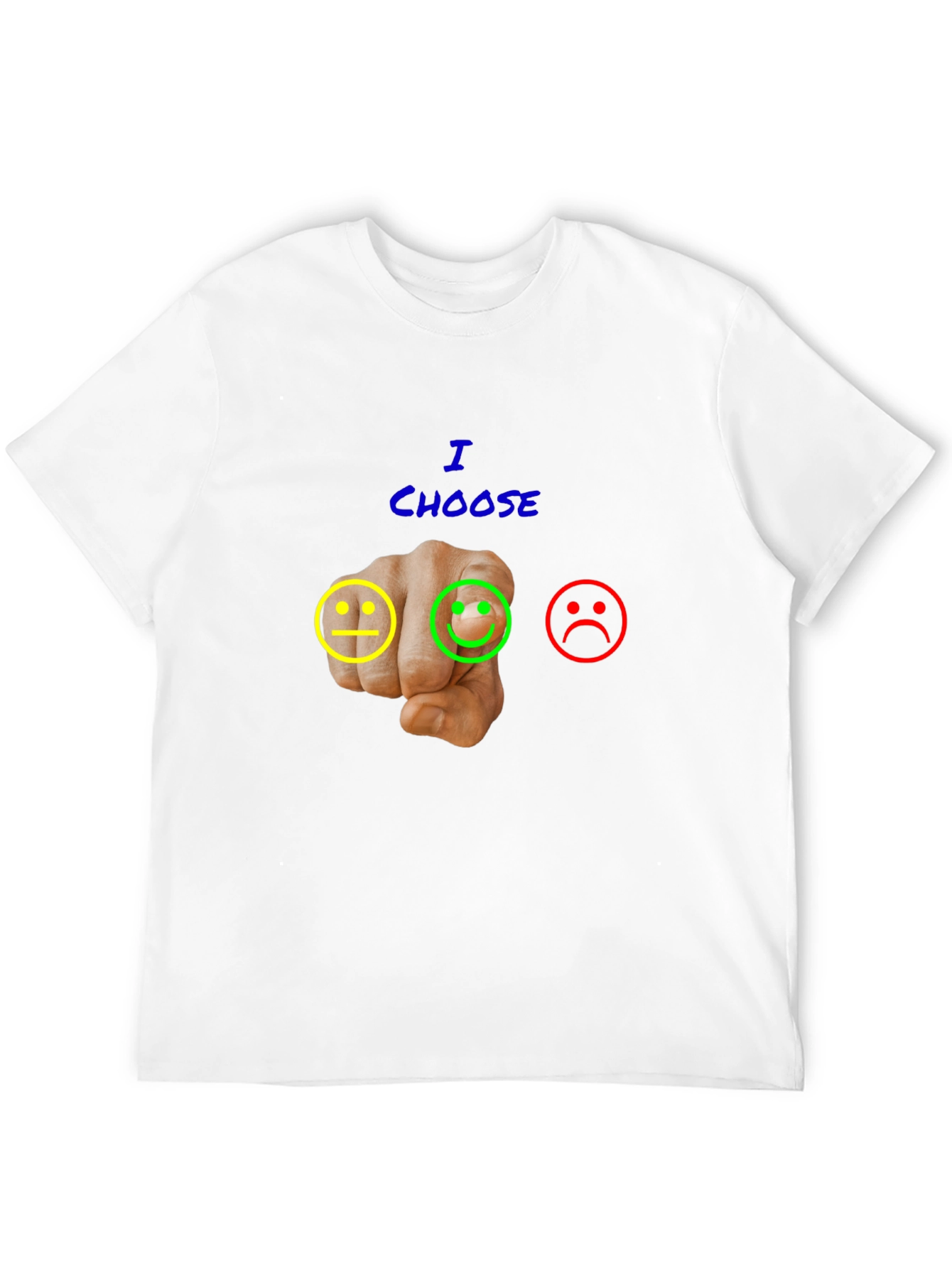 Choose Happy Graphic T-Shirt - Black Casual Tee