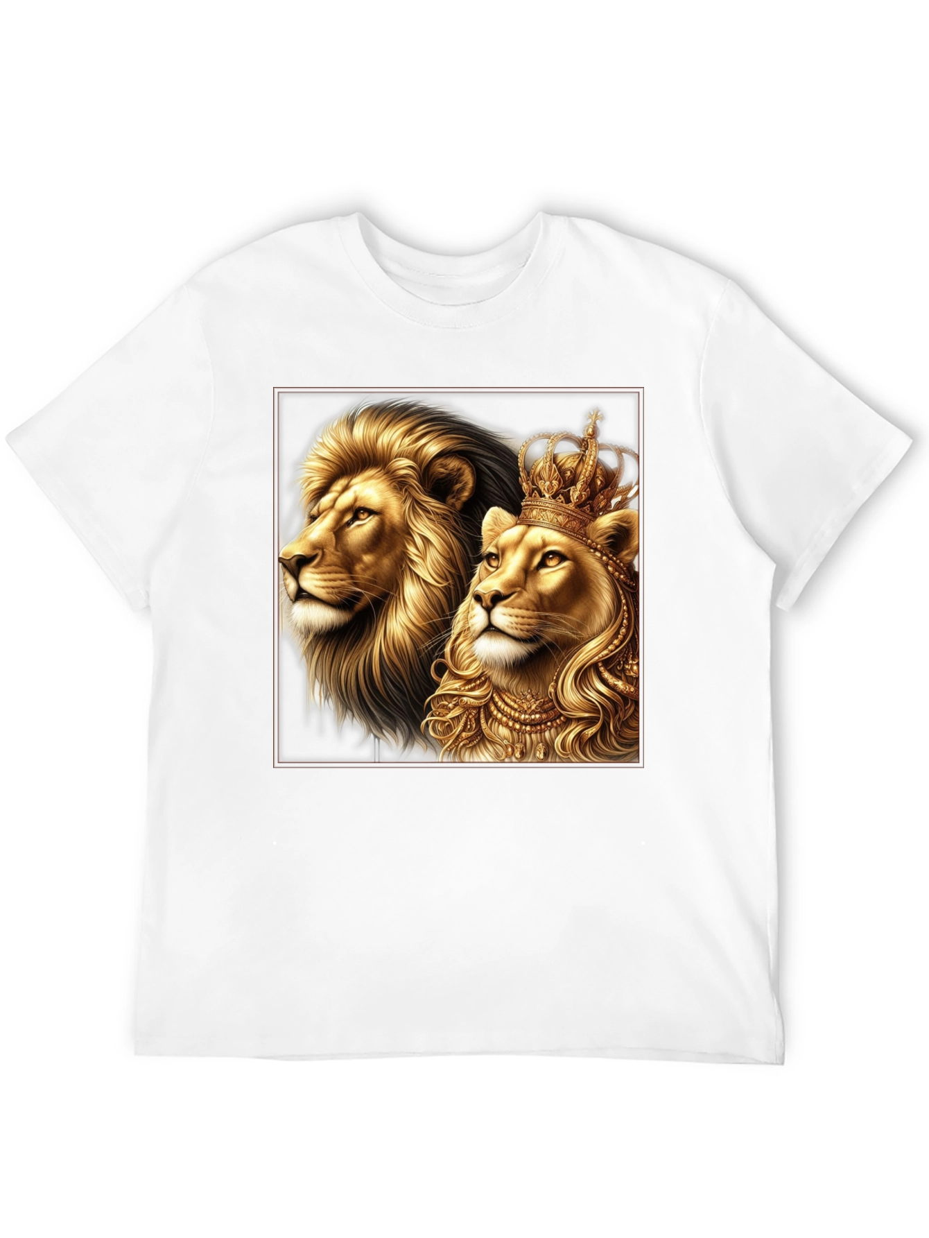 Royal Lion King & Queen Graphic Tee