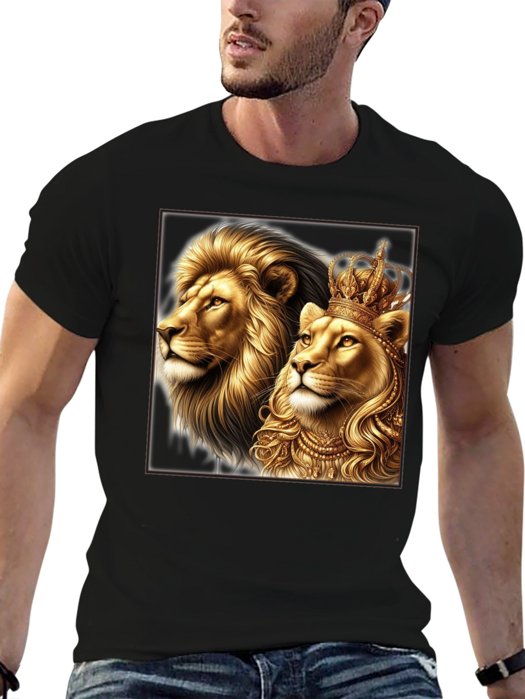 Royal Lion King & Queen Graphic Tee