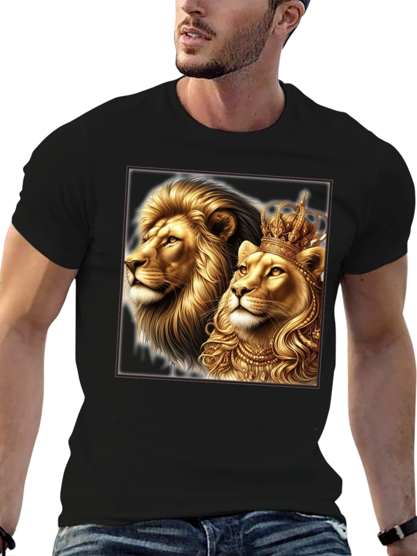 Royal Lion King & Queen Graphic Tee