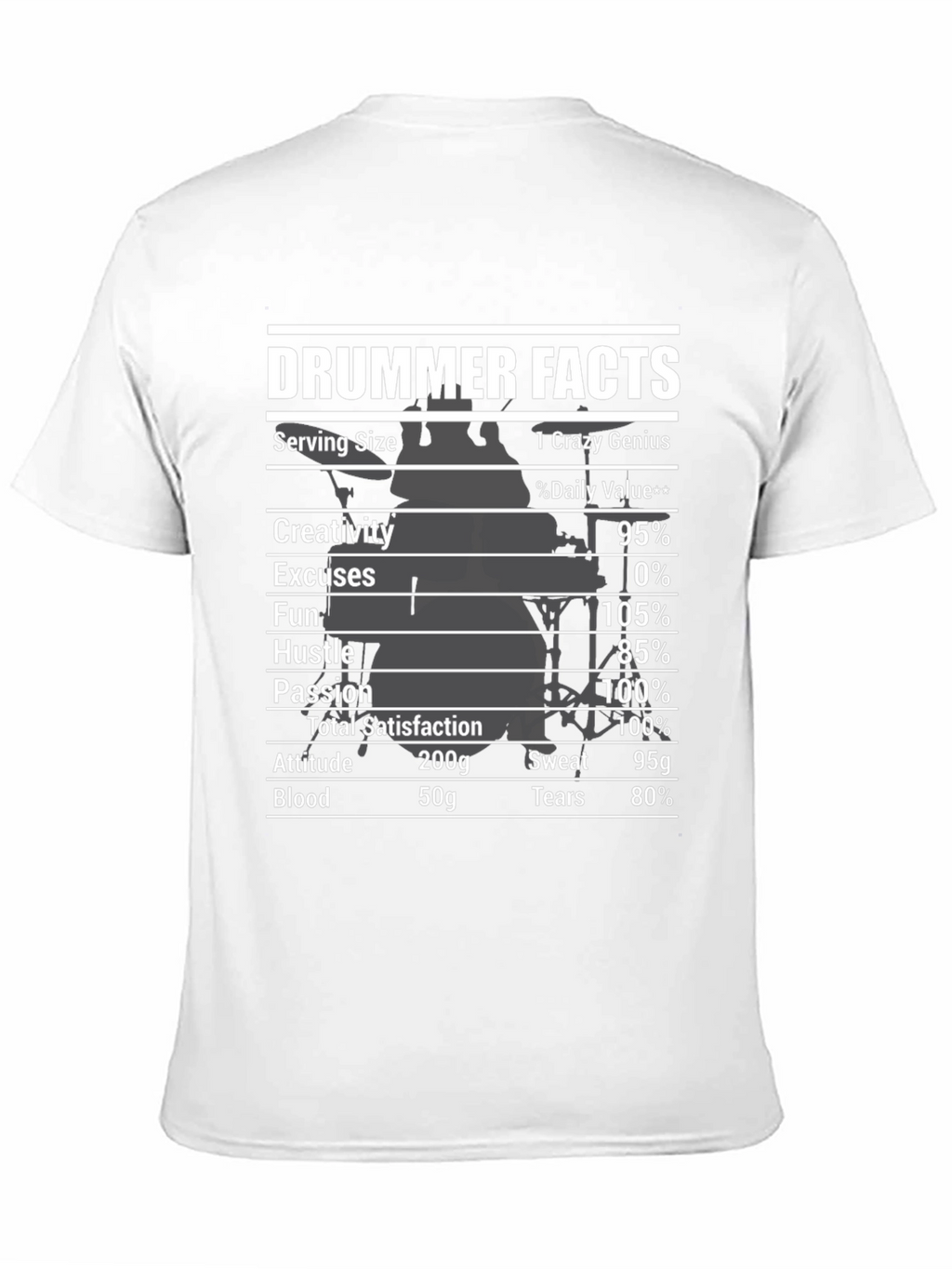 Drummer Facts Graphic Tee - Musician Gift
