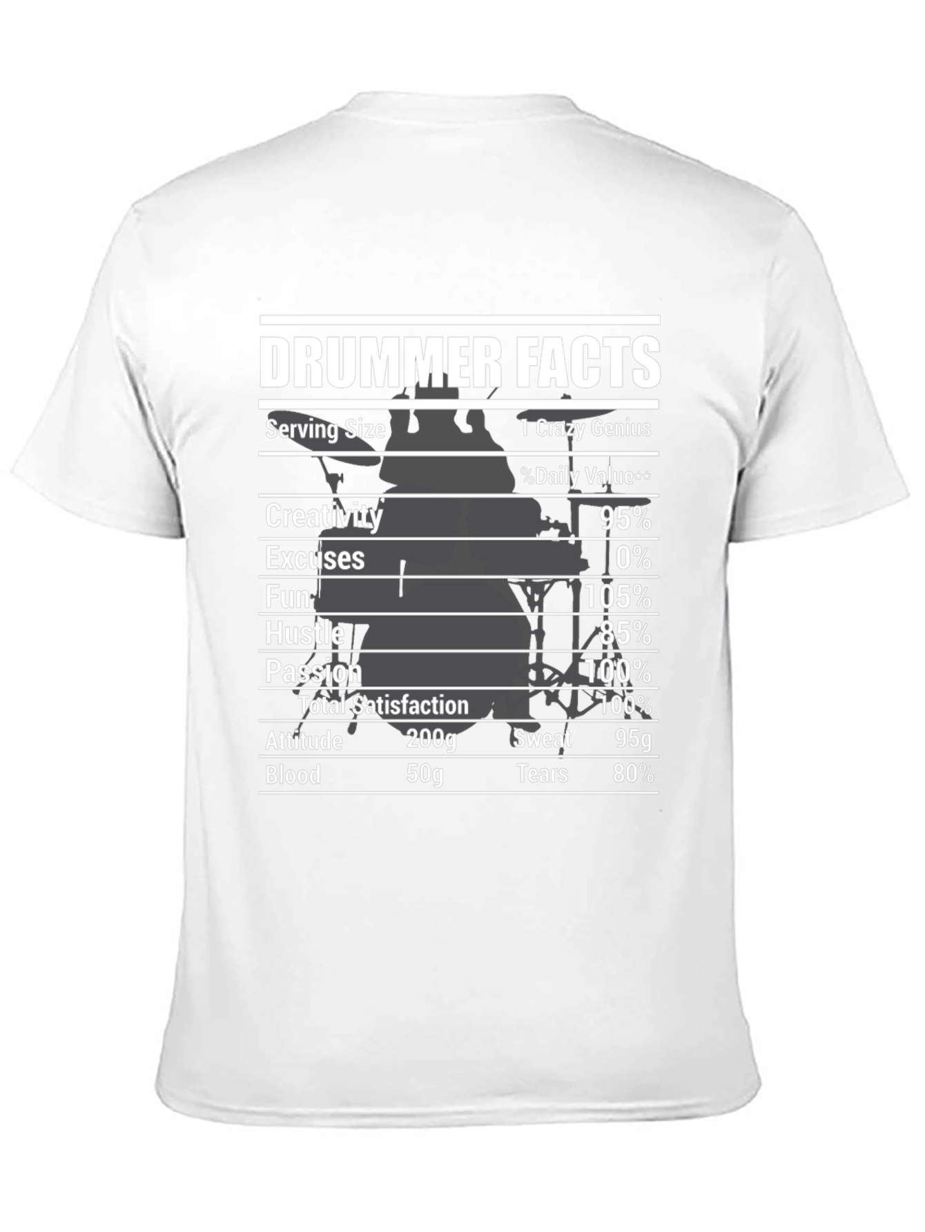 Drummer Facts Graphic Tee - Musician Gift