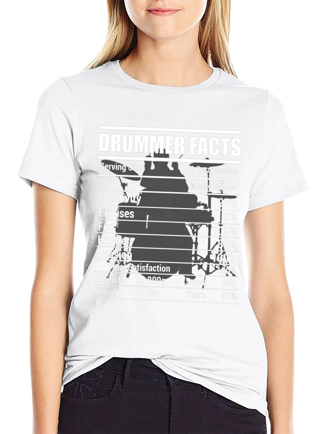 Drummer Facts Graphic Tee - Musician Gift