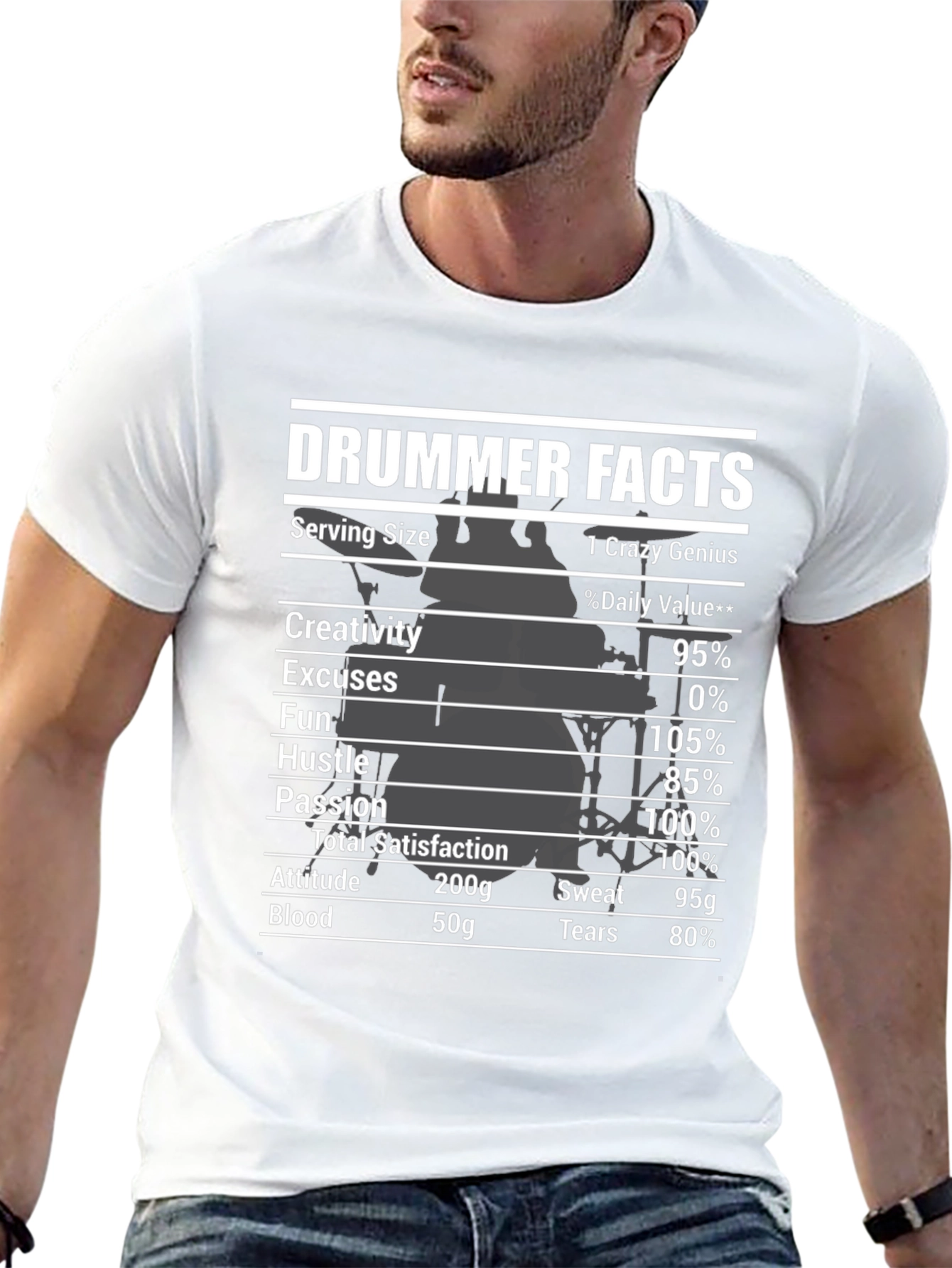 Drummer Facts Graphic Tee - Musician Gift