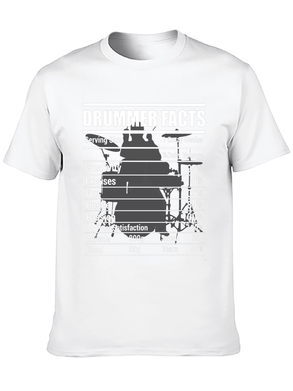 Drummer Facts Graphic Tee - Musician Gift