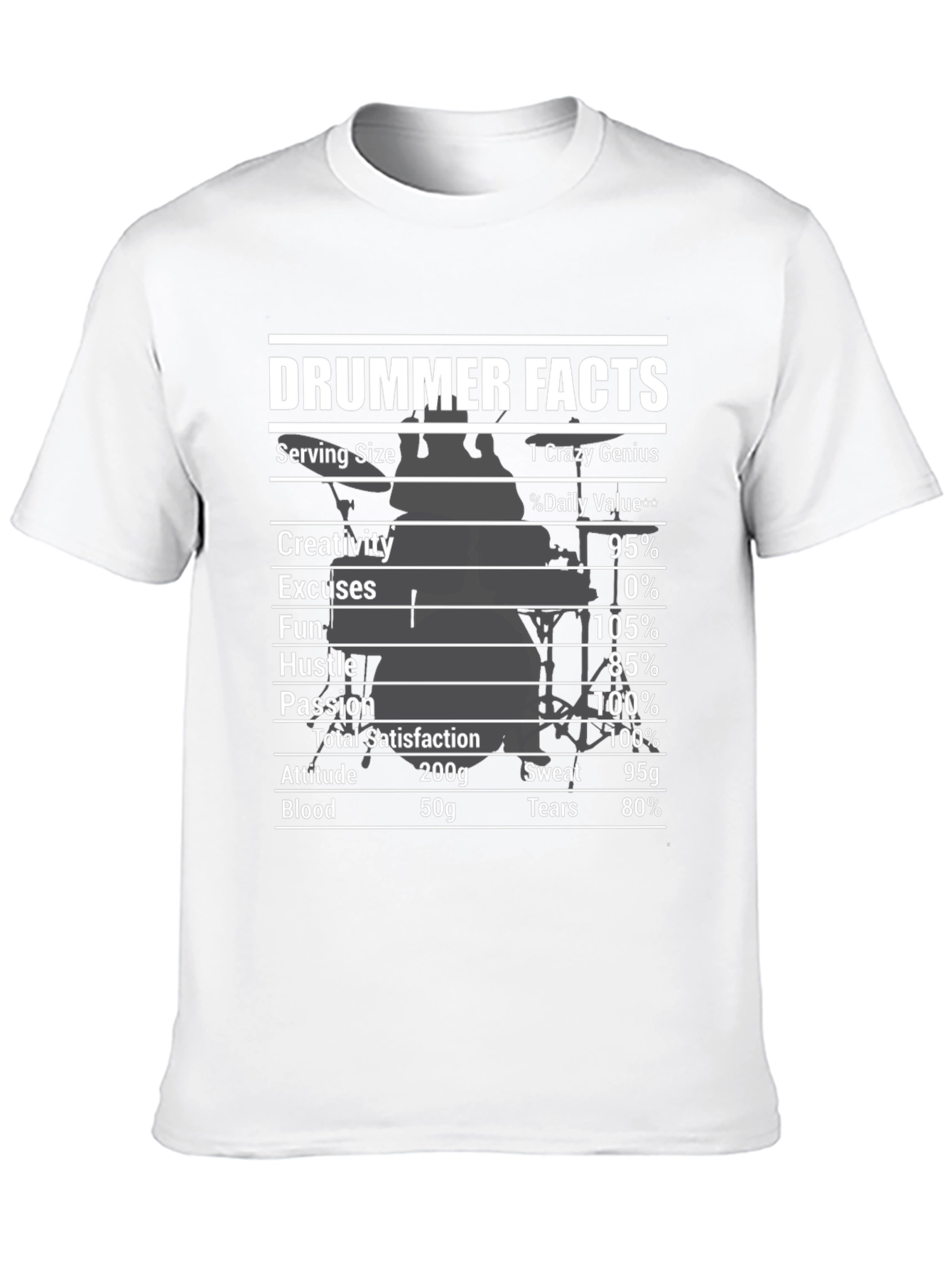 Drummer Facts Graphic Tee - Musician Gift