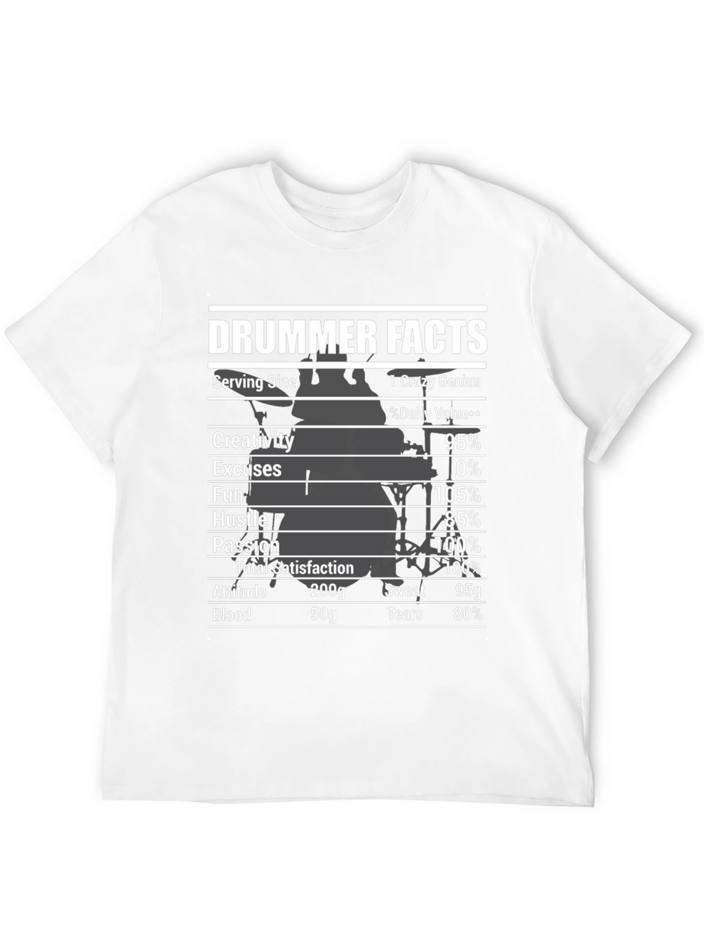 Drummer Facts Graphic Tee - Musician Gift