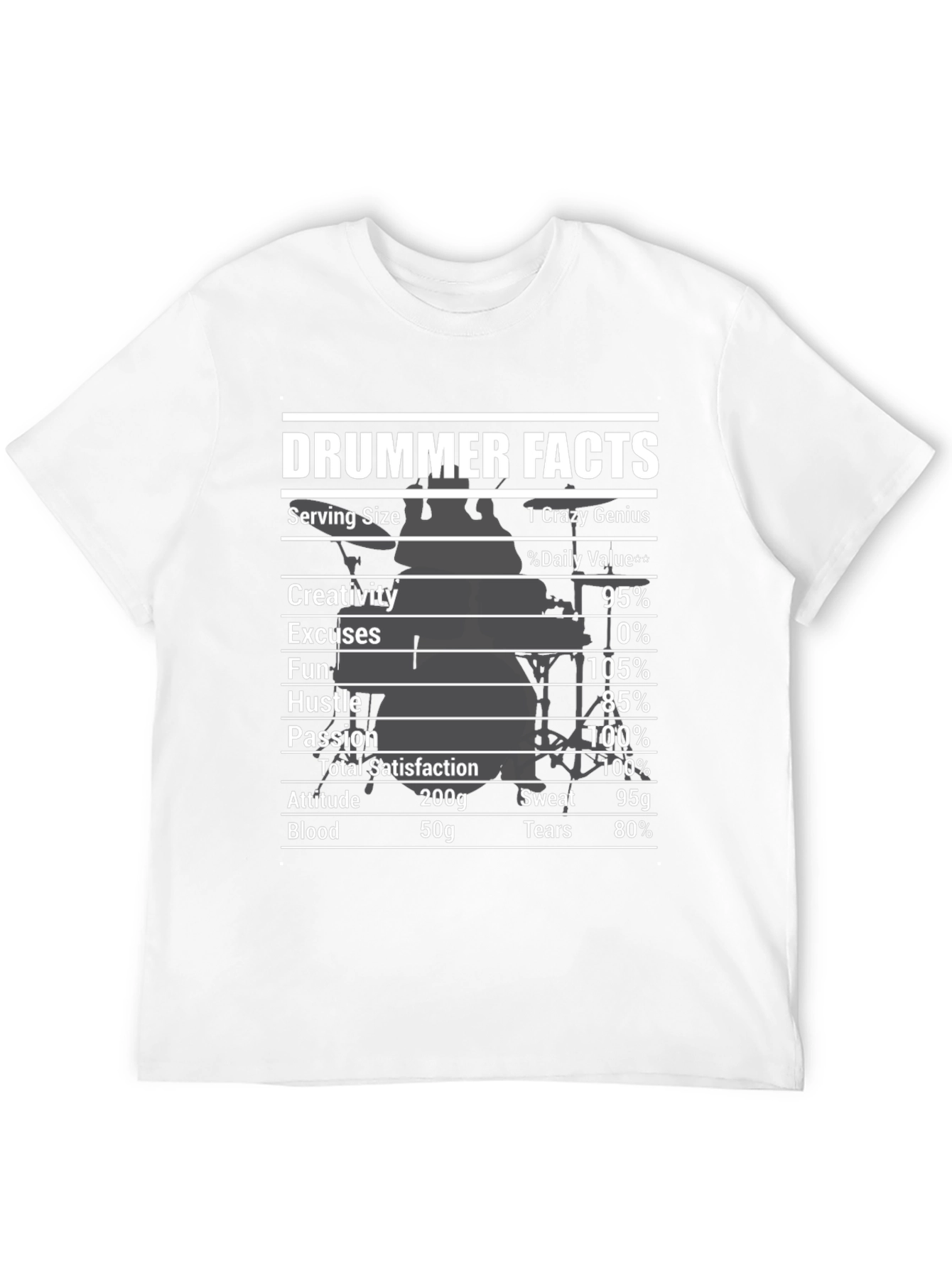 Drummer Facts Graphic Tee - Musician Gift