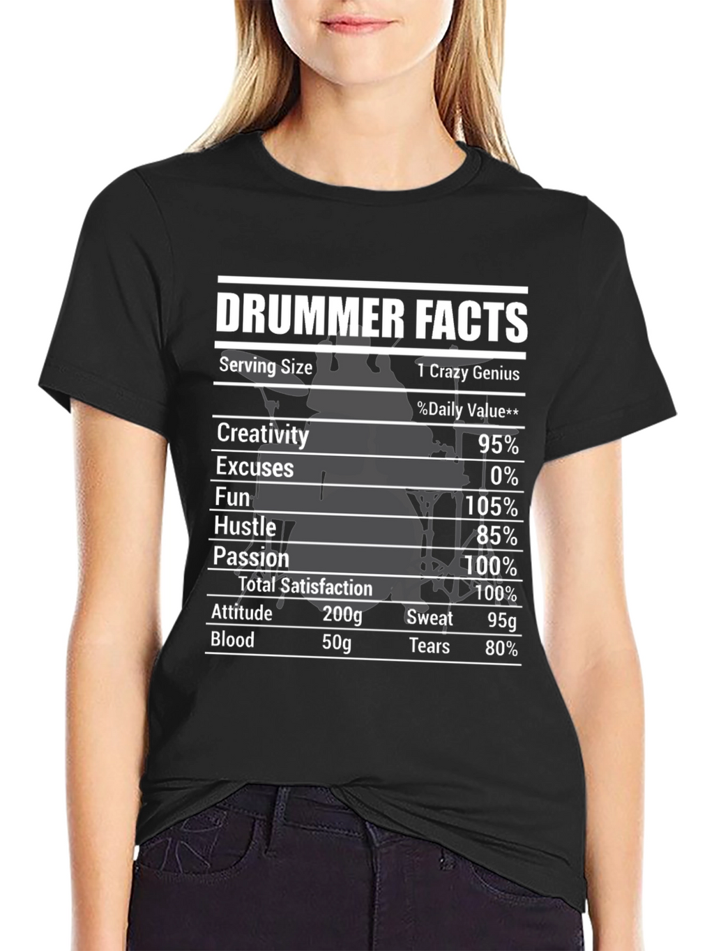 Drummer Facts Graphic Tee - Musician Gift