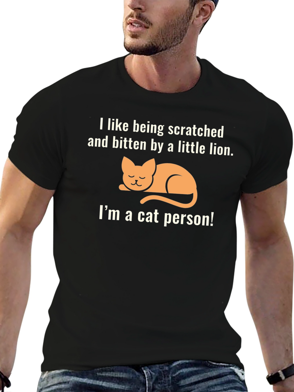 Cat Person T-Shirt - Scratched & Bitten Little Lion