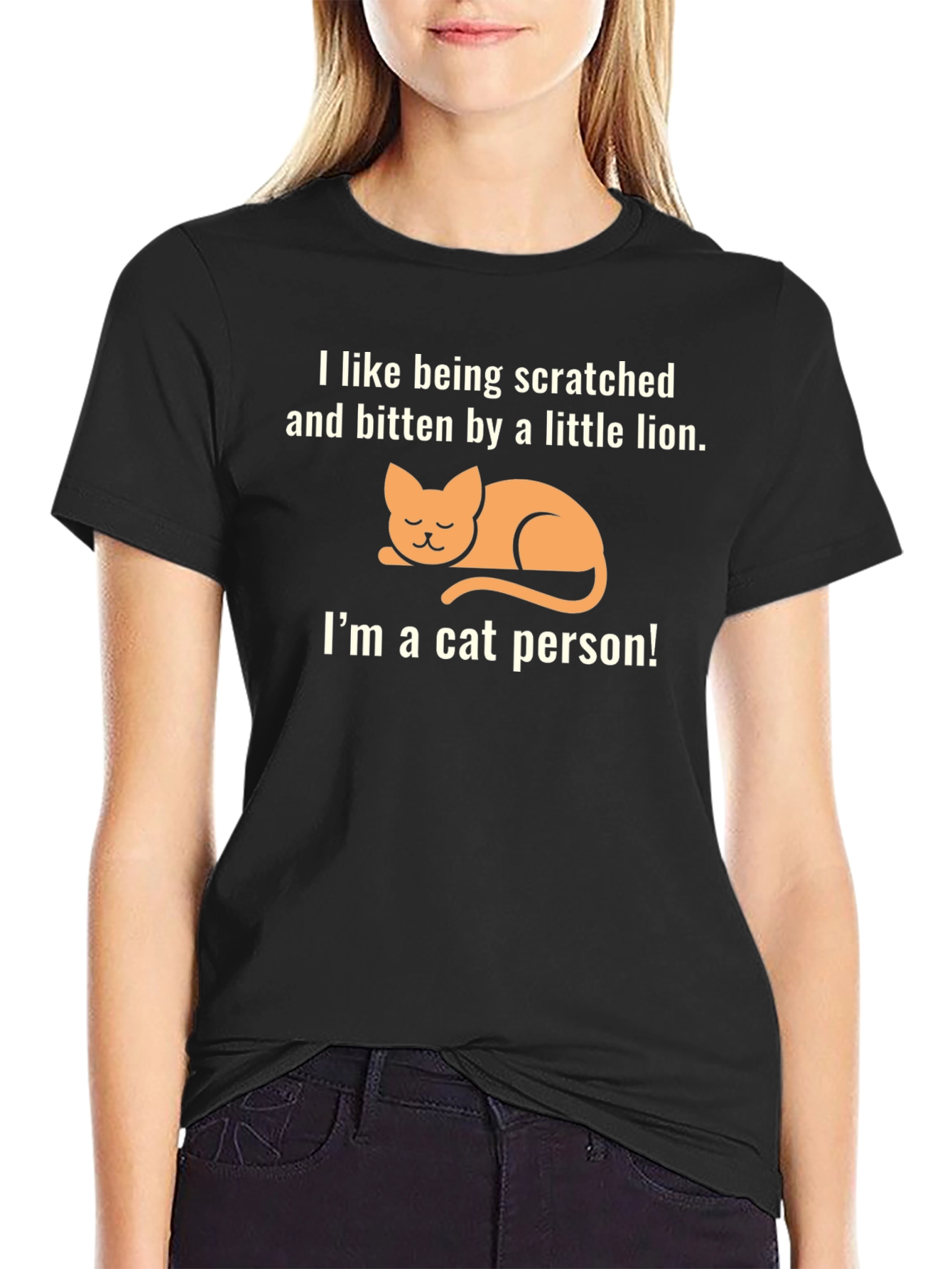 Cat Person T-Shirt - Scratched & Bitten Little Lion