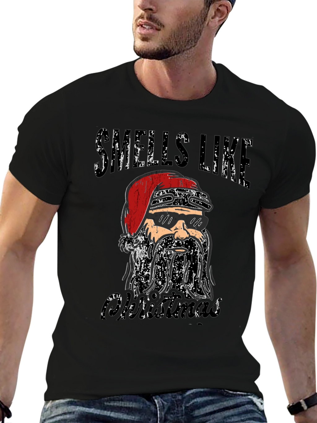 Smells Like Christmas Santa T-Shirt