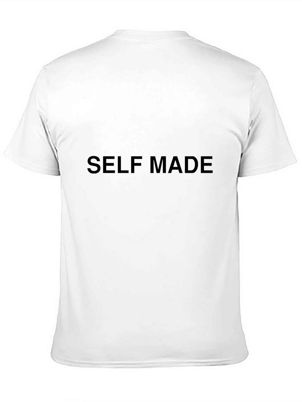 Self Made Black T-Shirt - Premium Cotton Crew Neck