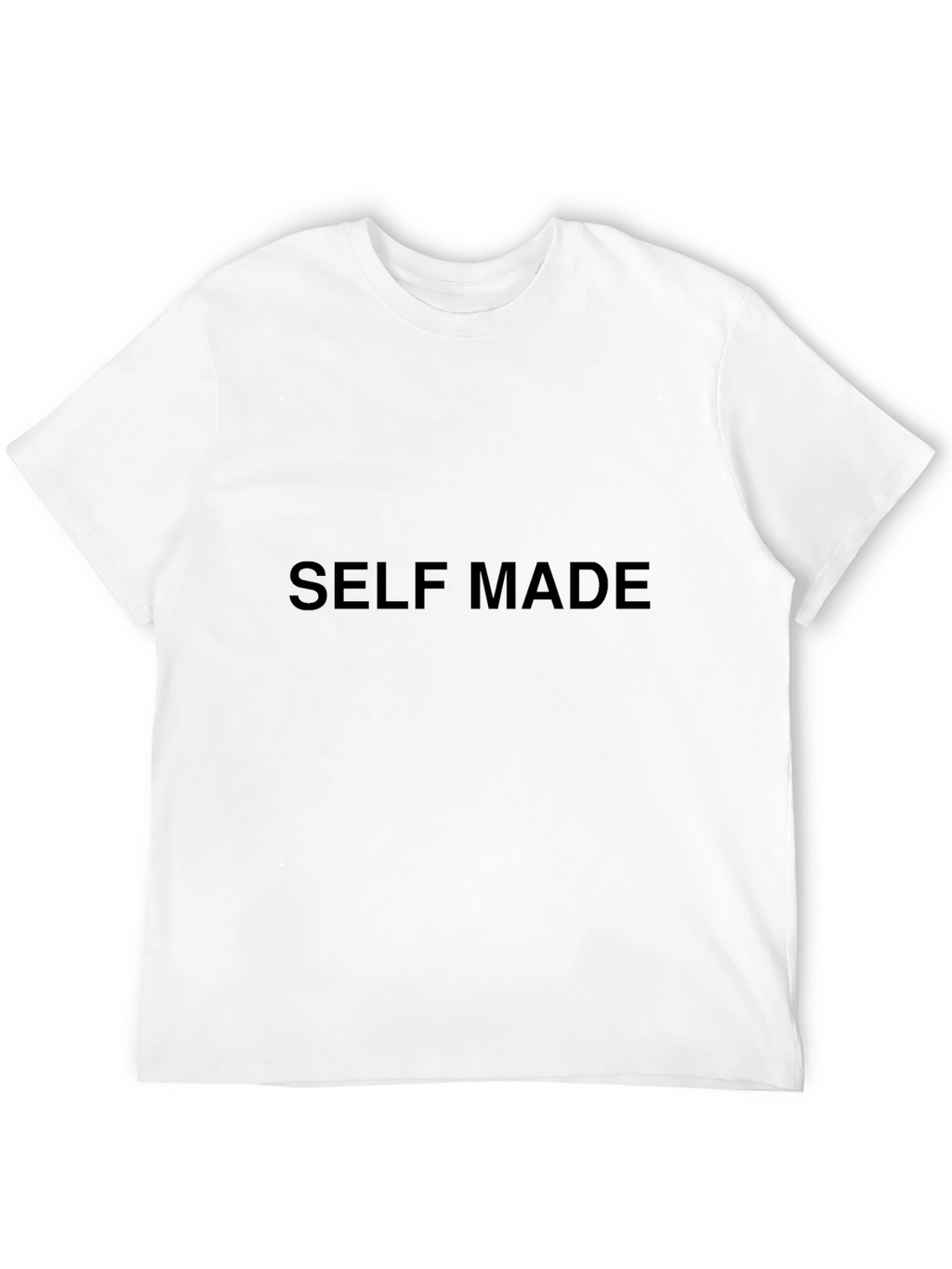 Self Made Black T-Shirt - Premium Cotton Crew Neck