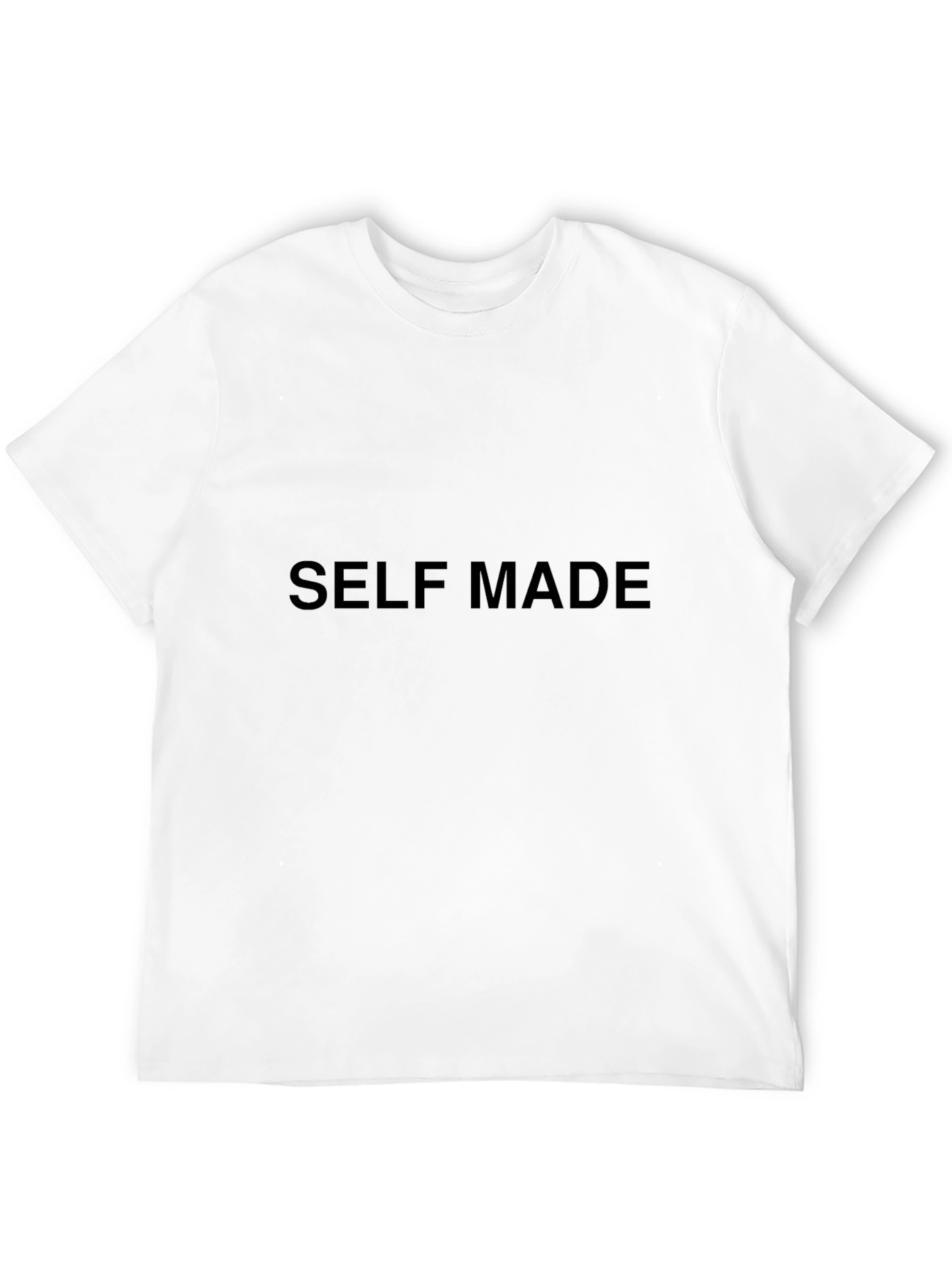 Self Made Black T-Shirt - Premium Cotton Crew Neck