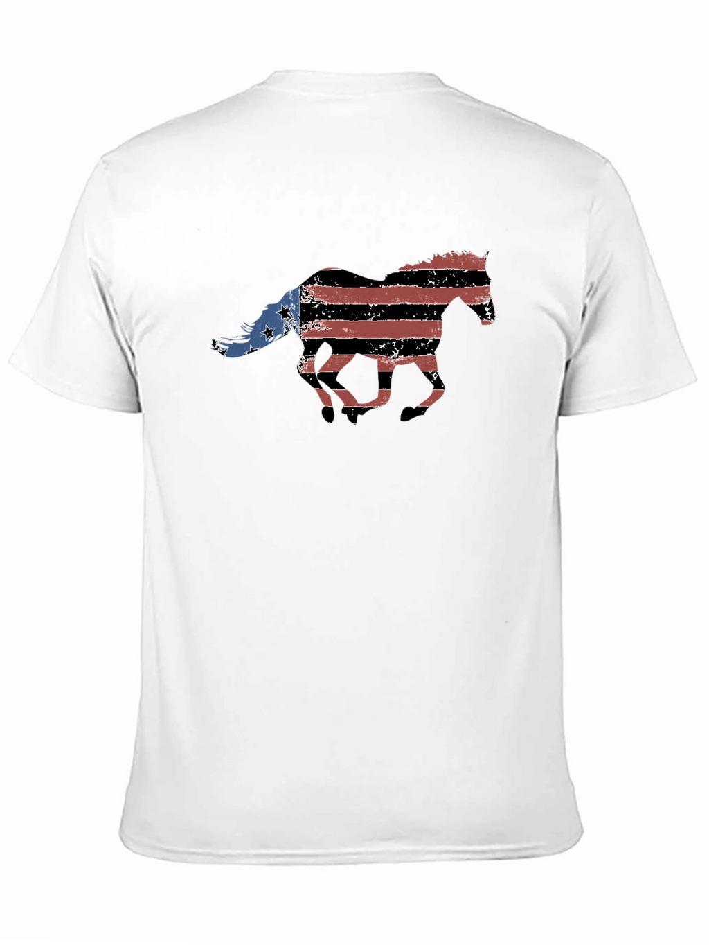 American Flag Horse Graphic T-Shirt