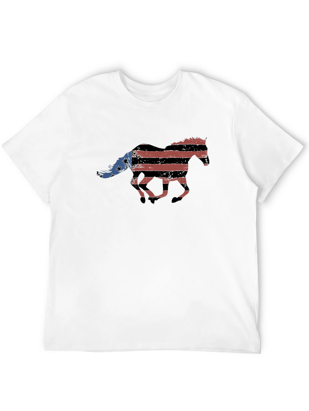 American Flag Horse Graphic T-Shirt