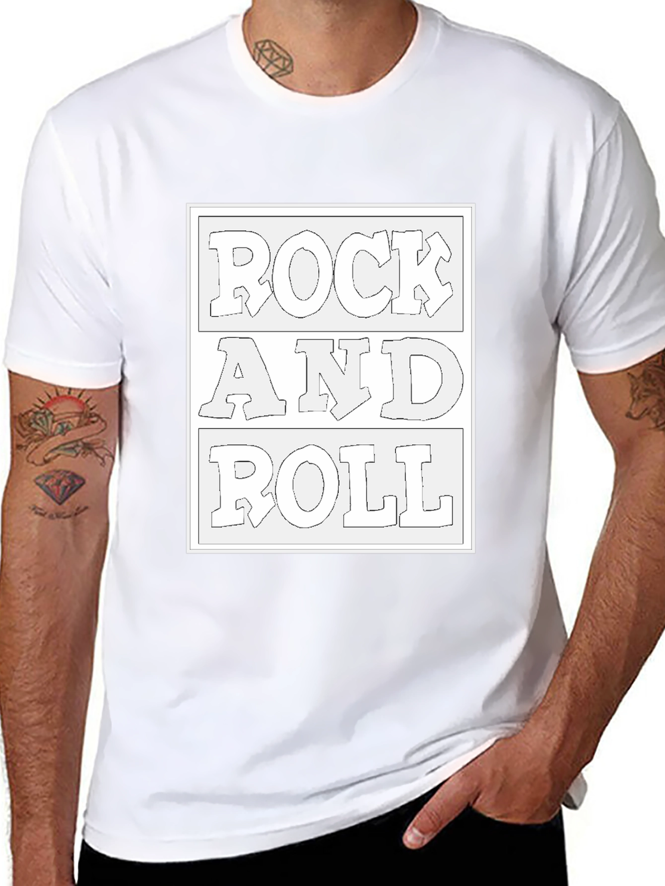 Rock and Roll Black Tee
