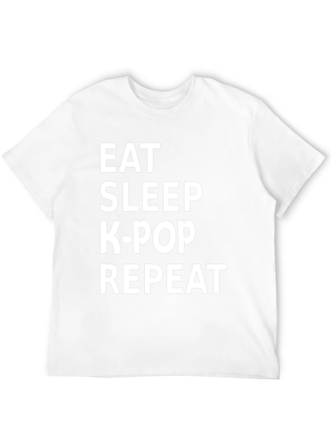 Eat Sleep K-Pop Repeat Black T-Shirt