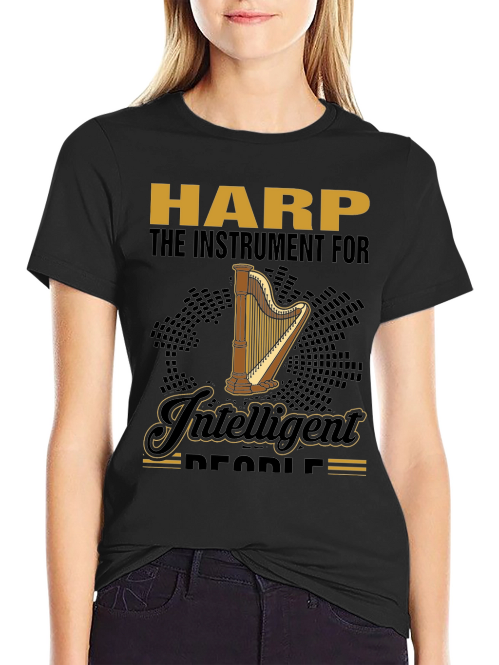 Intelligent People Harp Graphic Tee