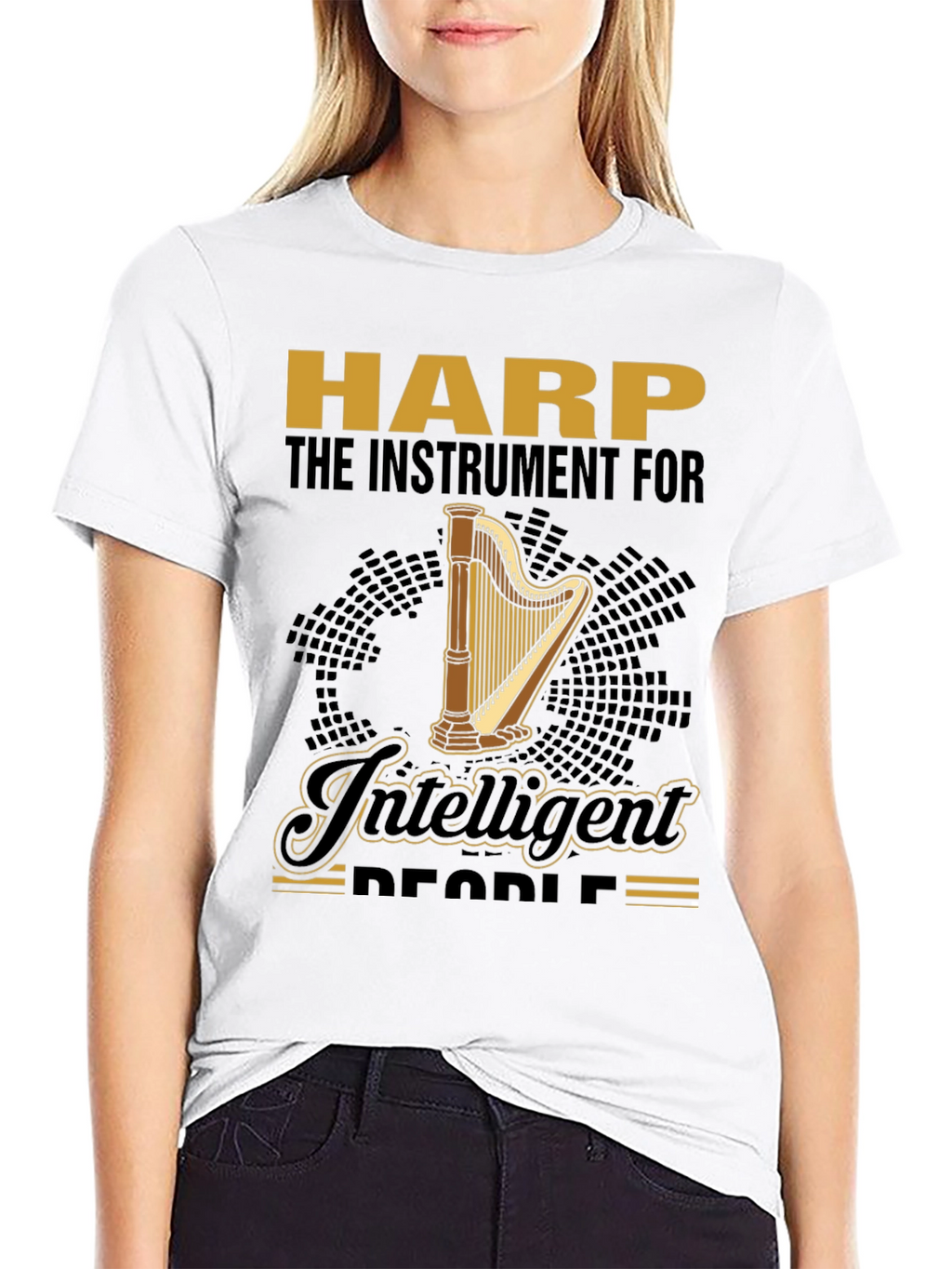 Intelligent People Harp Graphic Tee