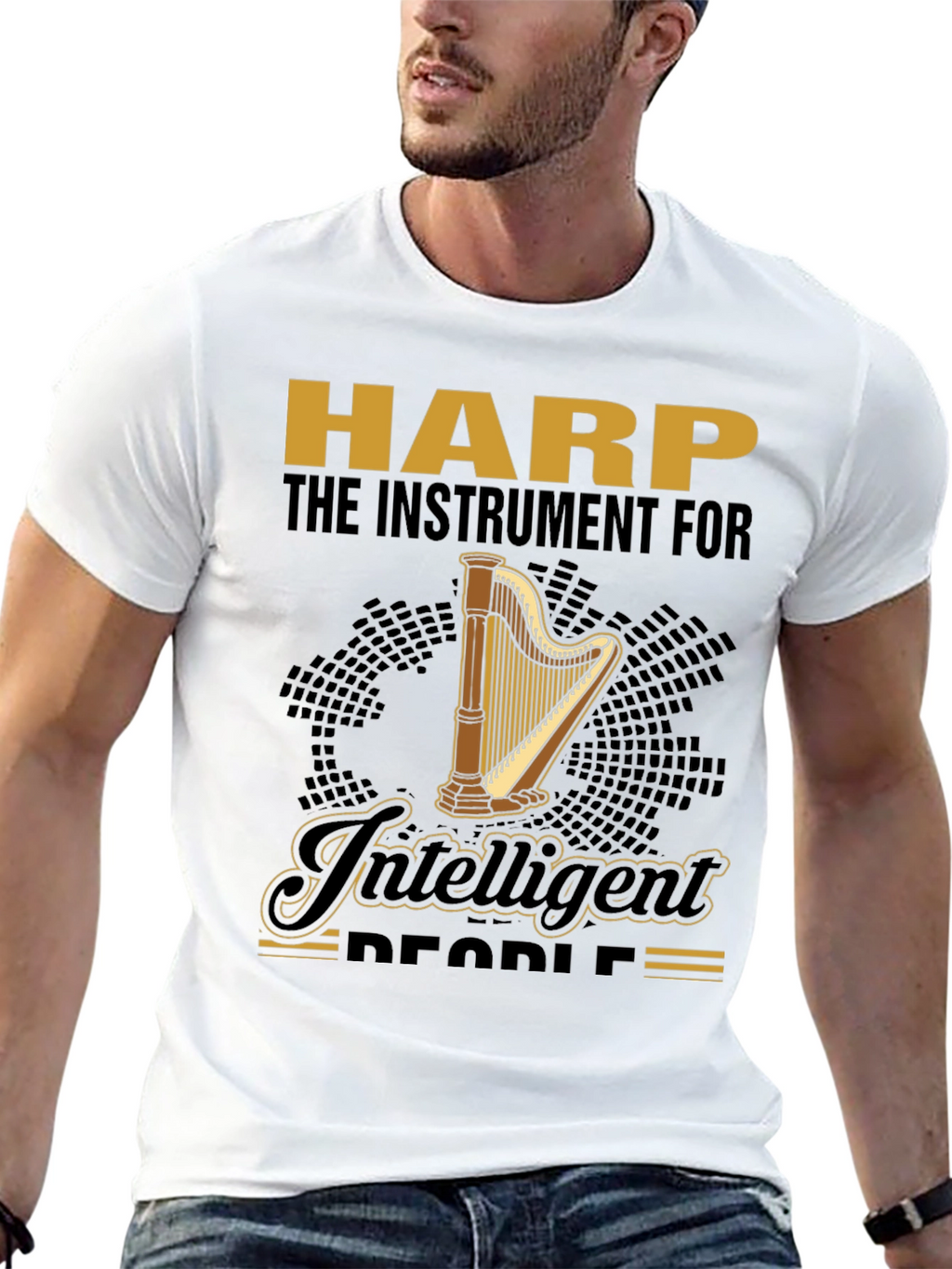 Intelligent People Harp Graphic Tee