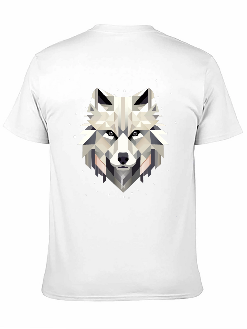 Geometric Wolf Graphic Black T-Shirt