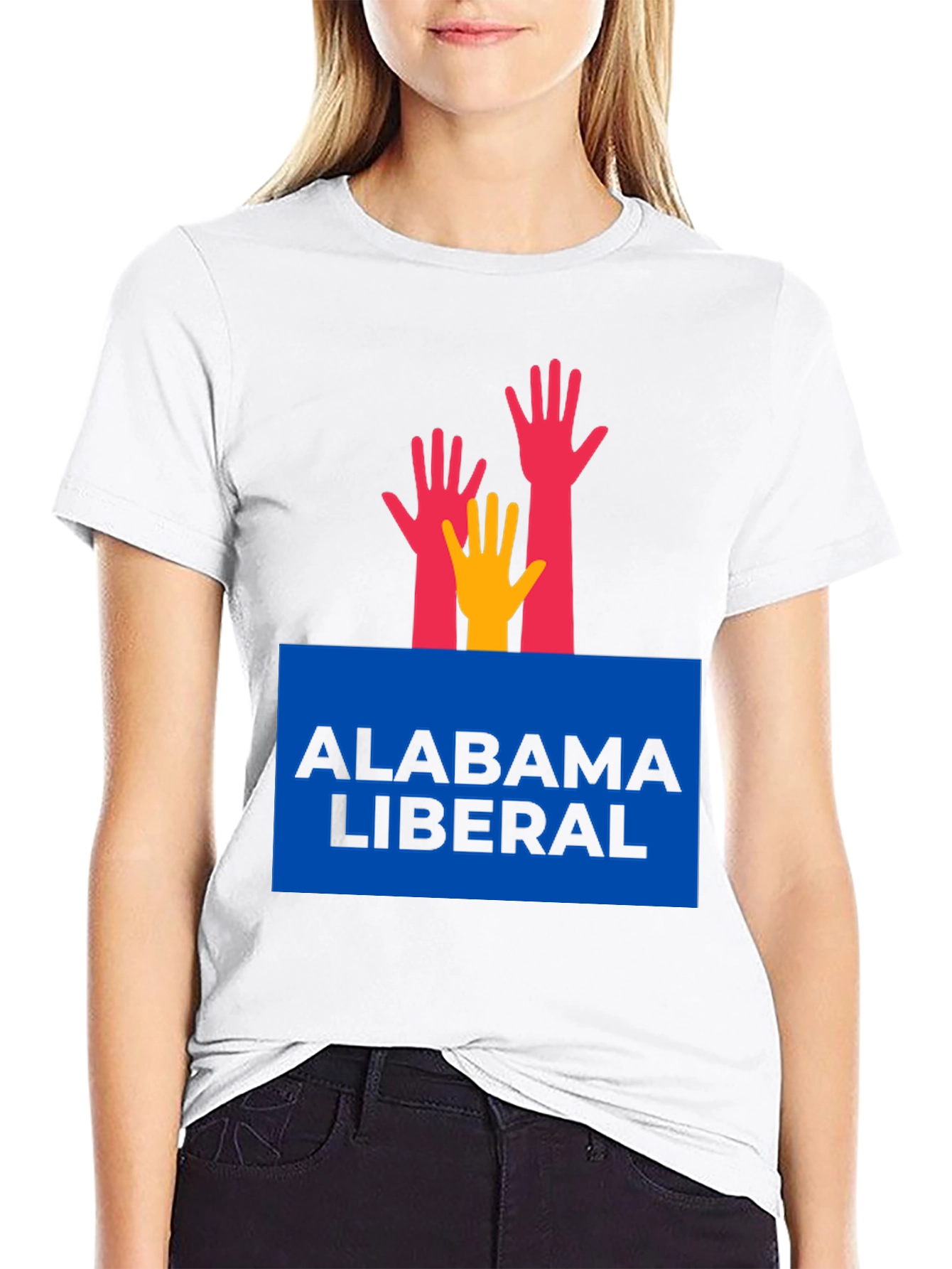 Alabama Liberal T-Shirt with Hands Graphic