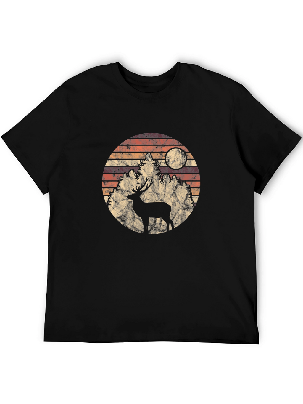 Retro Deer Silhouette Graphic Tee