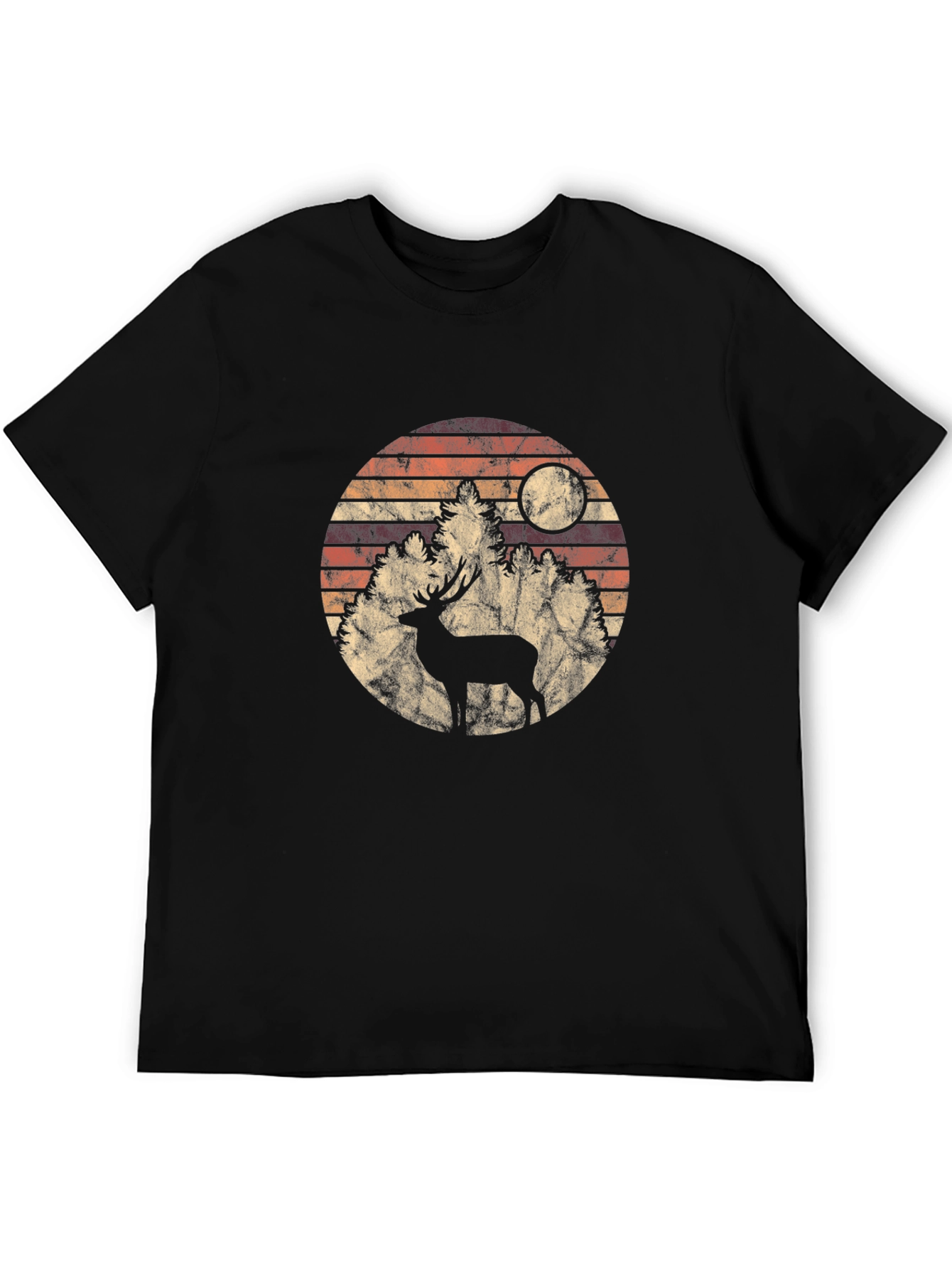 Retro Deer Silhouette Graphic Tee